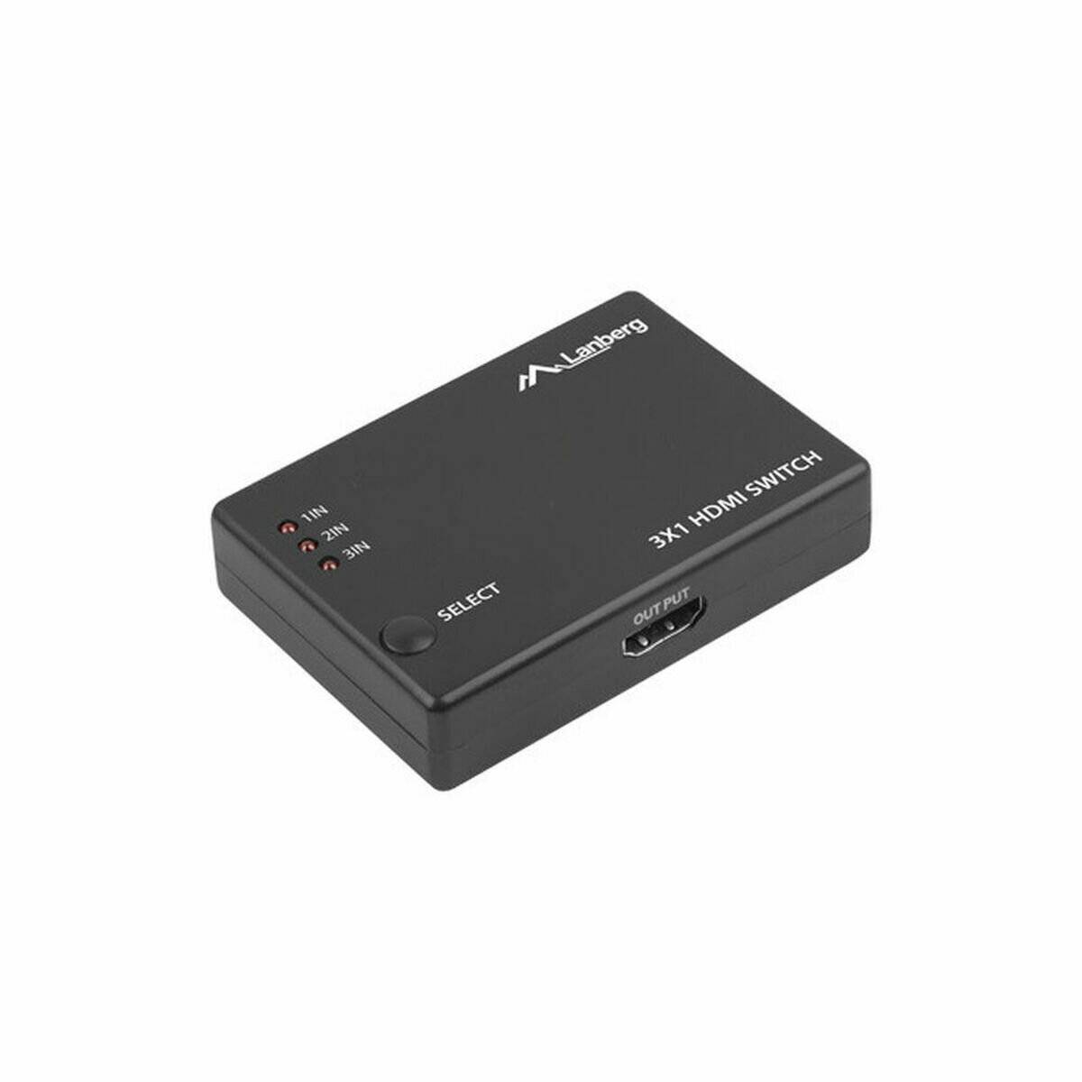 Lanberg Switch Video 3x HDMI + Micro-USB Port + Fernbedienun