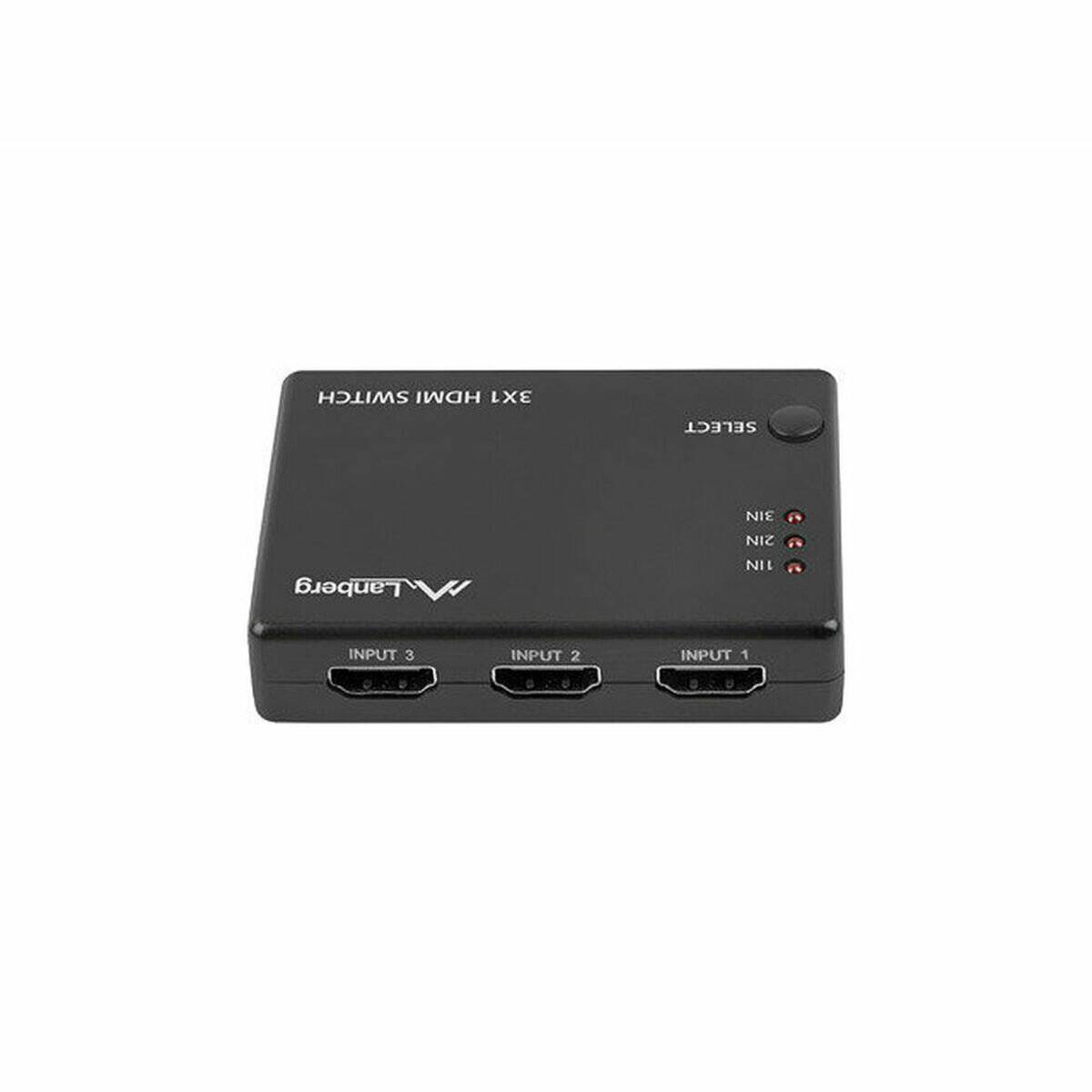 Lanberg Switch Video 3x HDMI + Micro-USB Port + Fernbedienun
