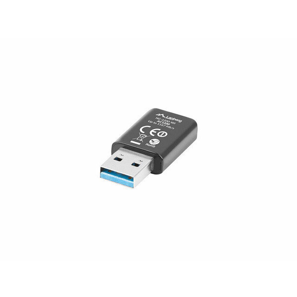 Lanberg USB drahtlose Netzwerkkarte NC-1200-WI AC1200 Dual B