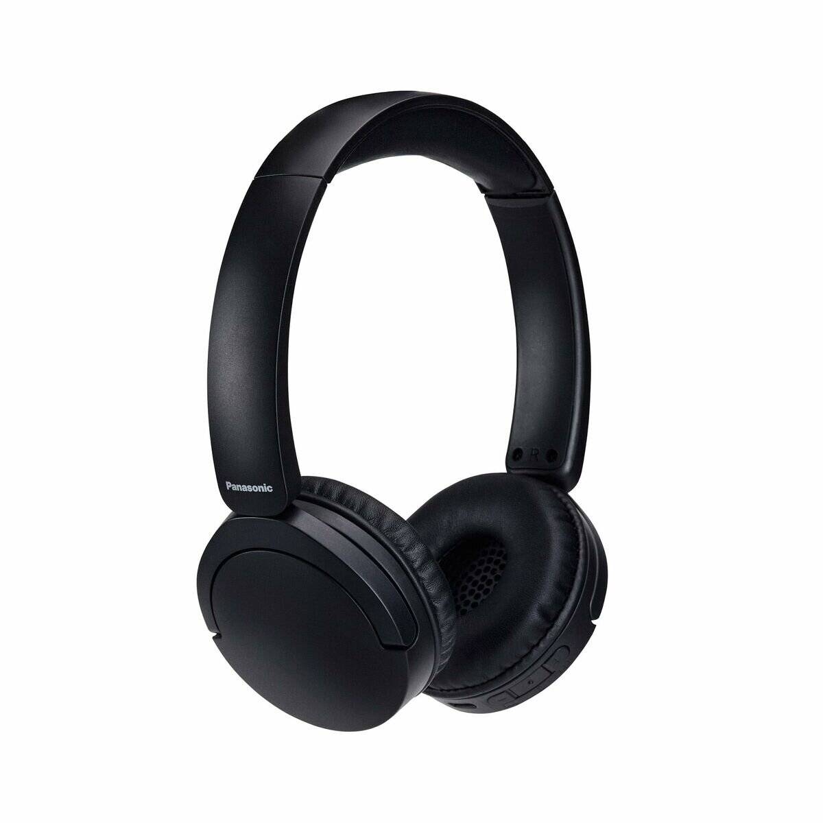Schwarze Over-Ear-Kopfhörer mit gepolstertem Kopfbügel und gepolsterten Ohrmuscheln, entwickelt für Komfort und hochwertige Klangqualität.
