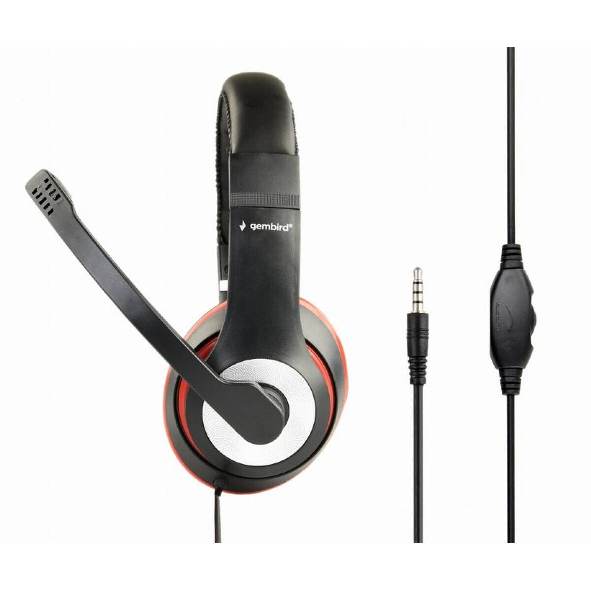 gembird Stereo-Headset mit Mikrofon, Schw.