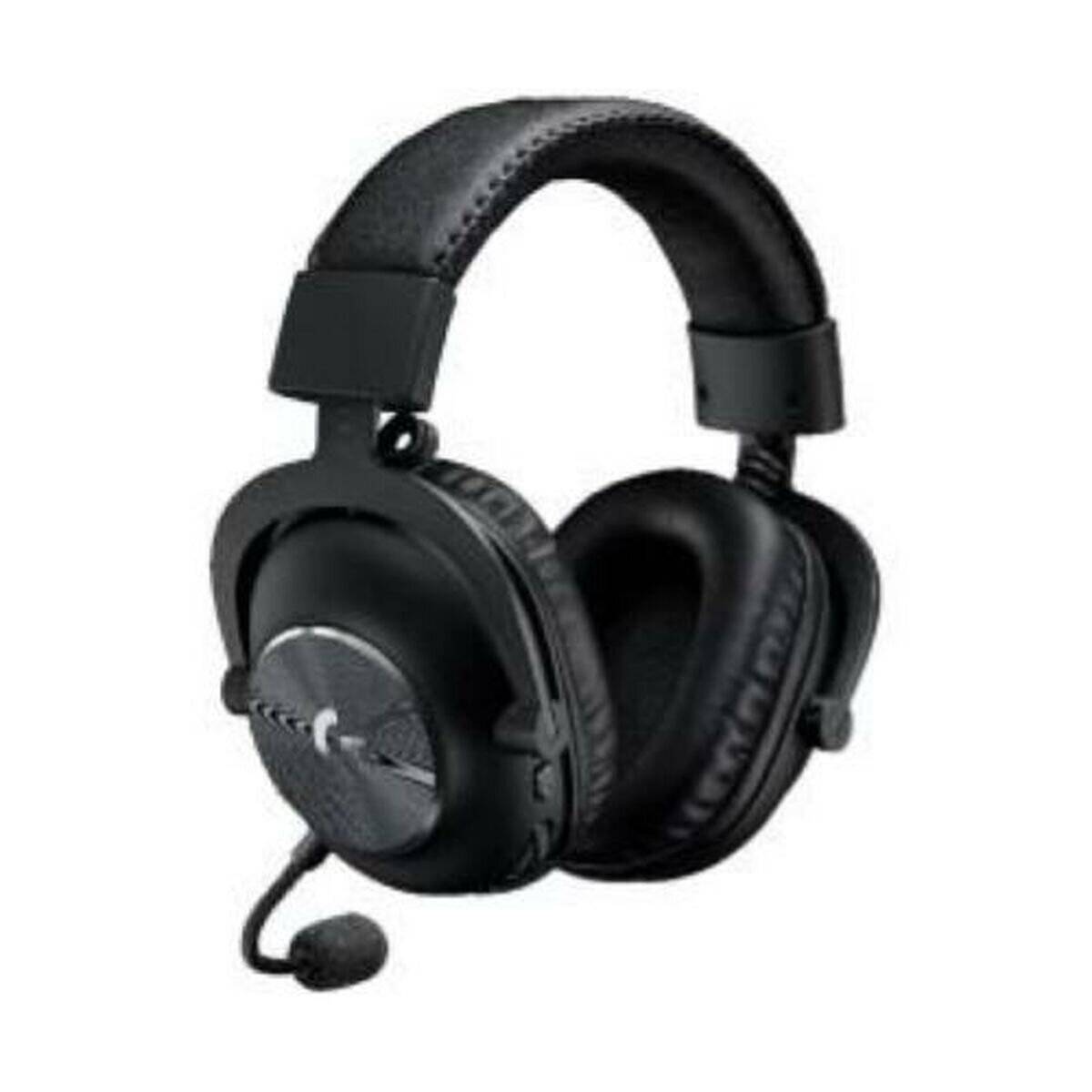 Schwarzer Gaming-Headset mit einem seitlich ausgefahrenen Mikrofon und gepolsterten Ohrmuscheln, entwickelt für immersive Audioerlebnisse.