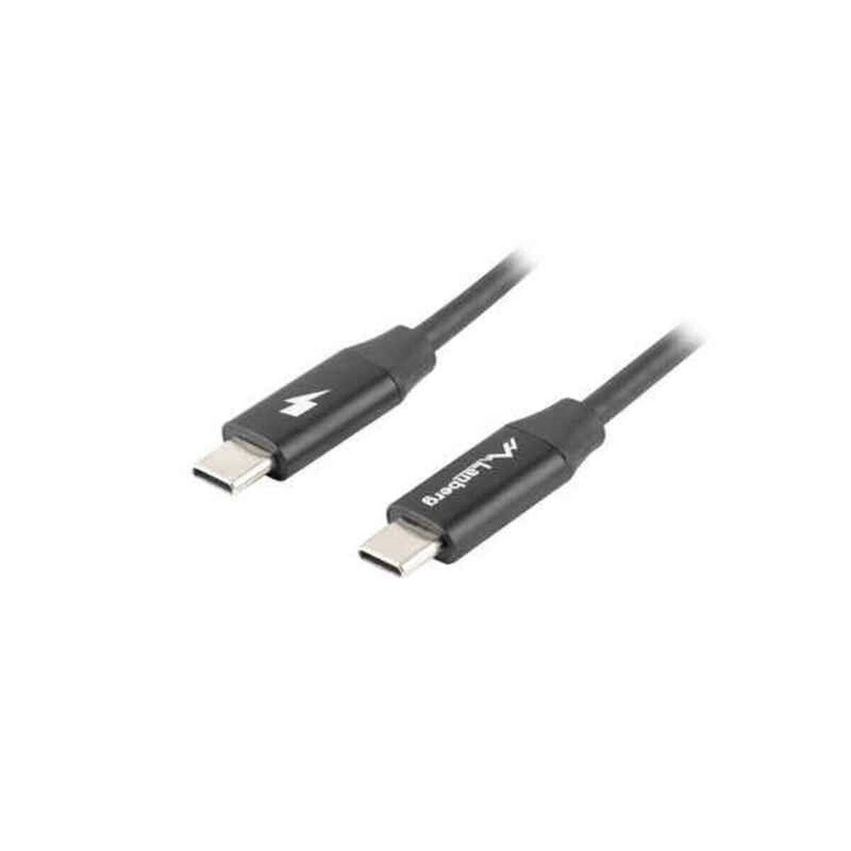 Kabel der Marke 'Alogic' mit Thunderbolt 3 und USB-C-Anschlüssen an beiden Enden, wobei das Logo und die Anschlussdetails sichtbar sind.