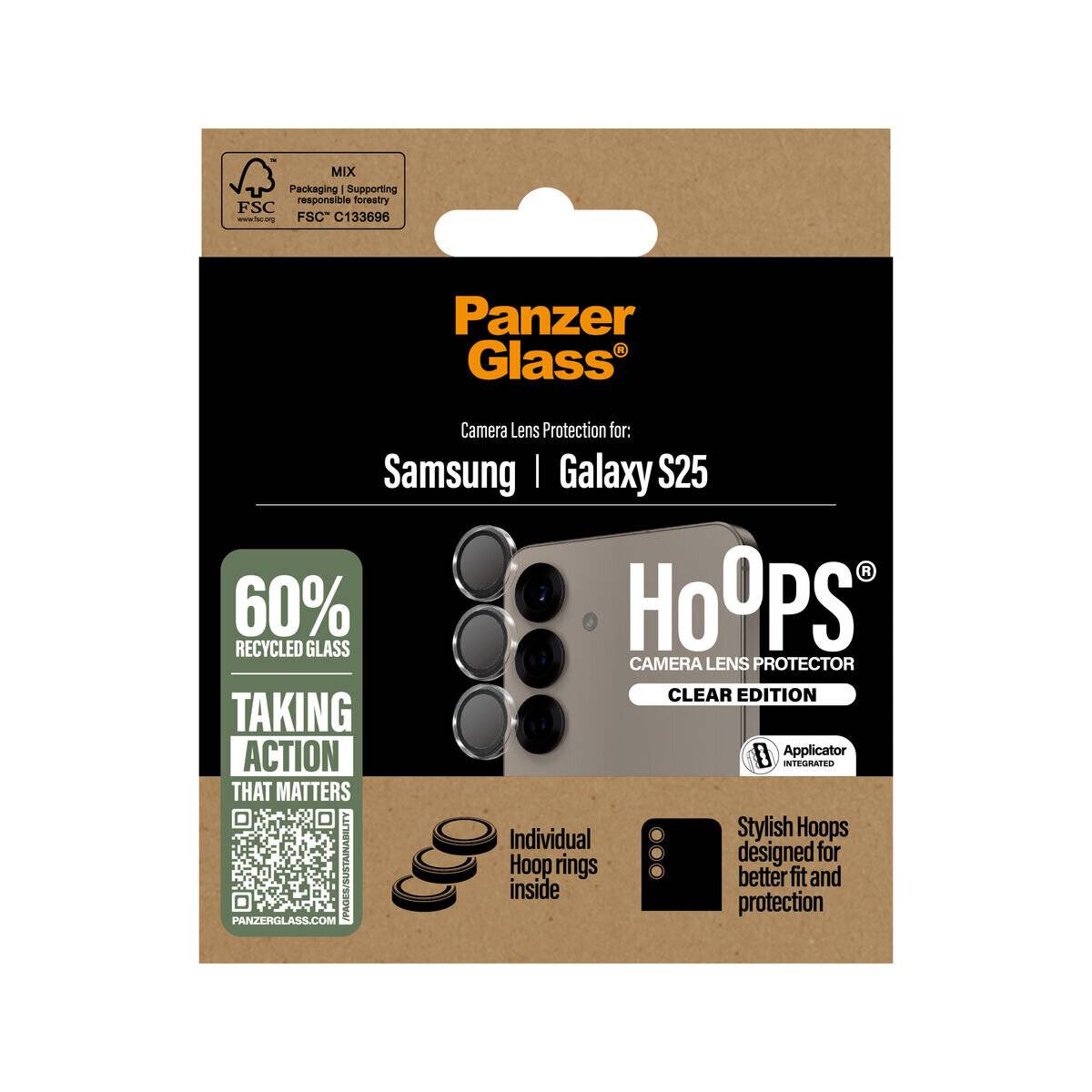 PanzerGlass Hoops Transparent Lens Protector Samsung S25