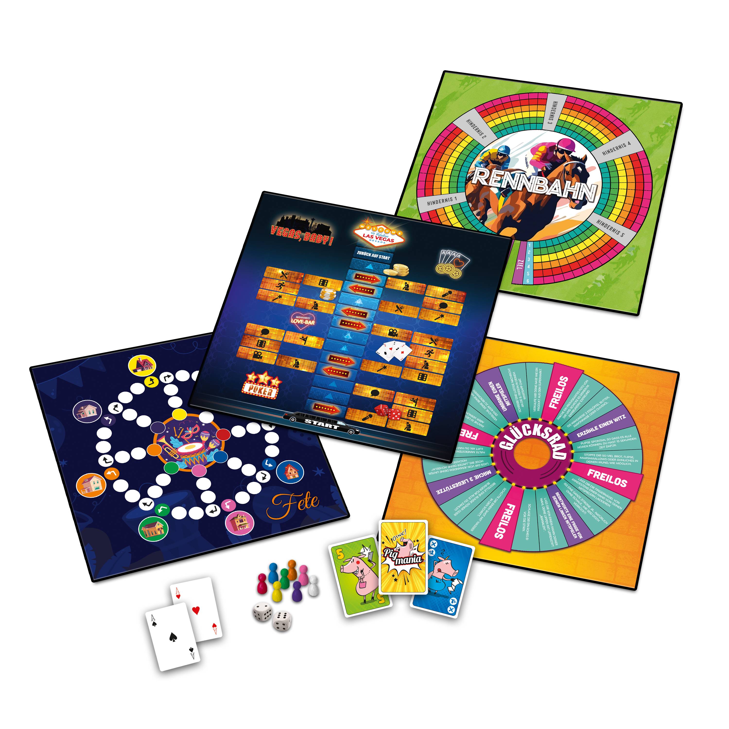 Gomazing Partymania Partyspiele Sammlung mit 33 Spielen ab 8 Jahren