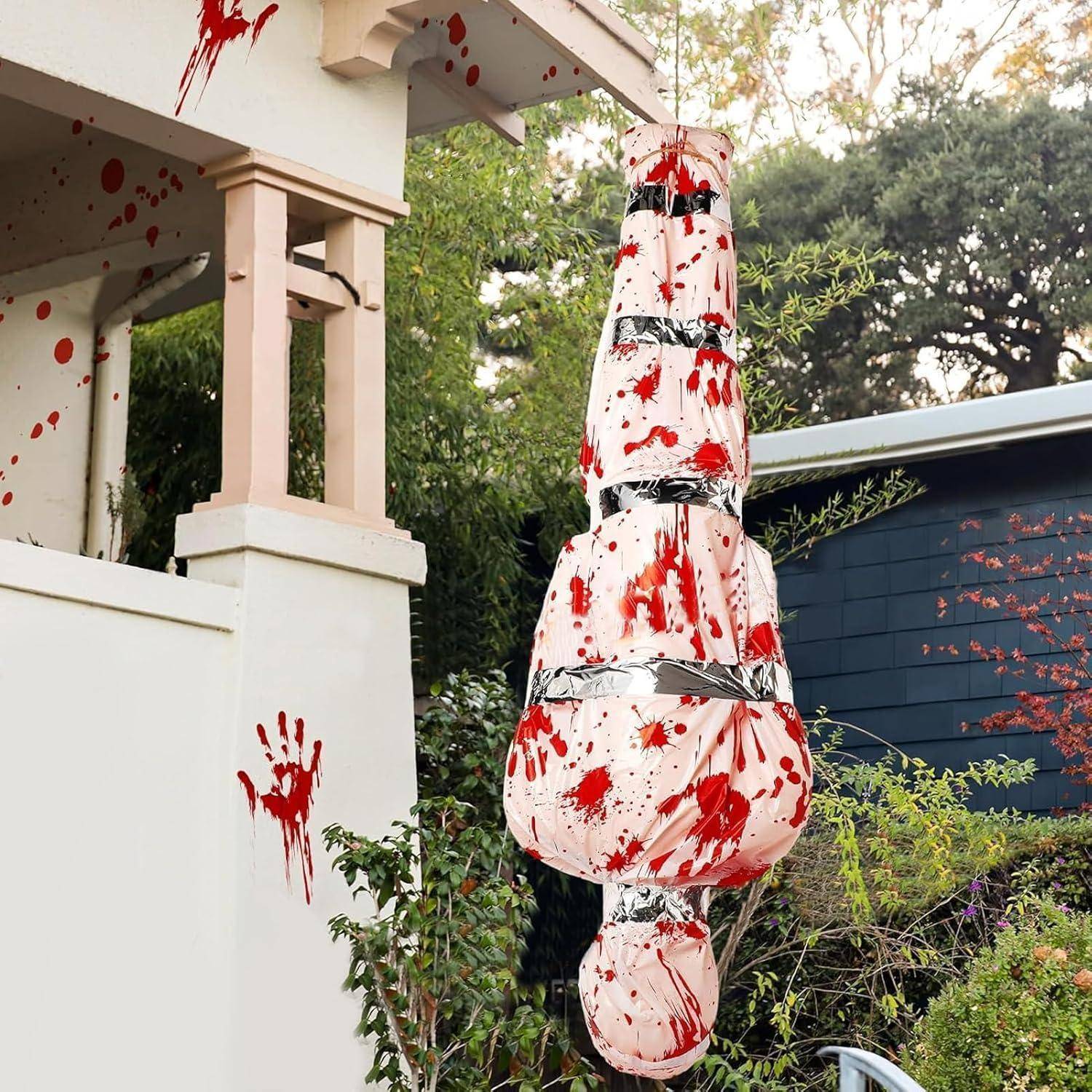 Halloween Deko Leichensack Requisiten Aufblasbar Weiß 2024 Neu