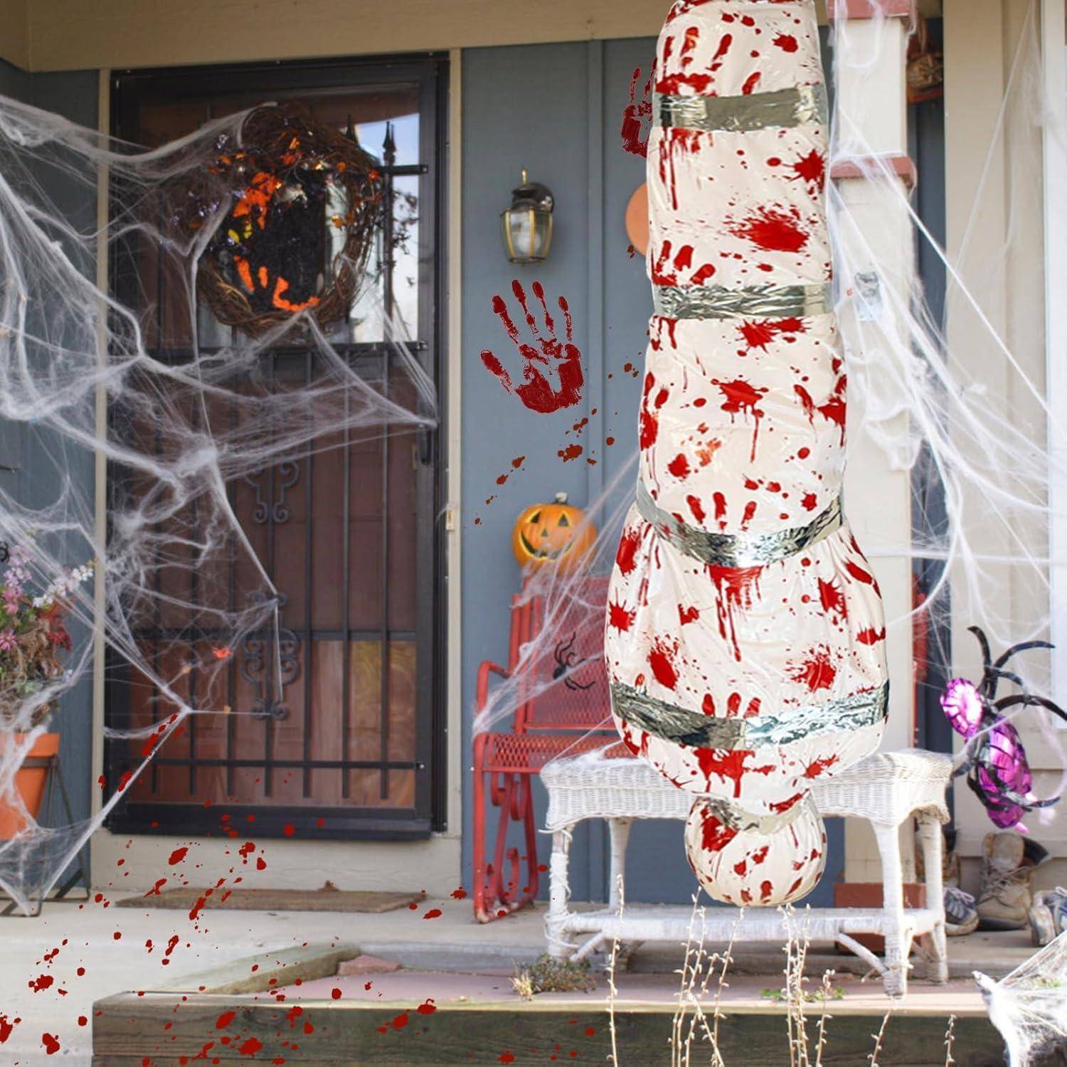 Halloween Deko Leichensack Requisiten Aufblasbar Weiß 2024 Neu