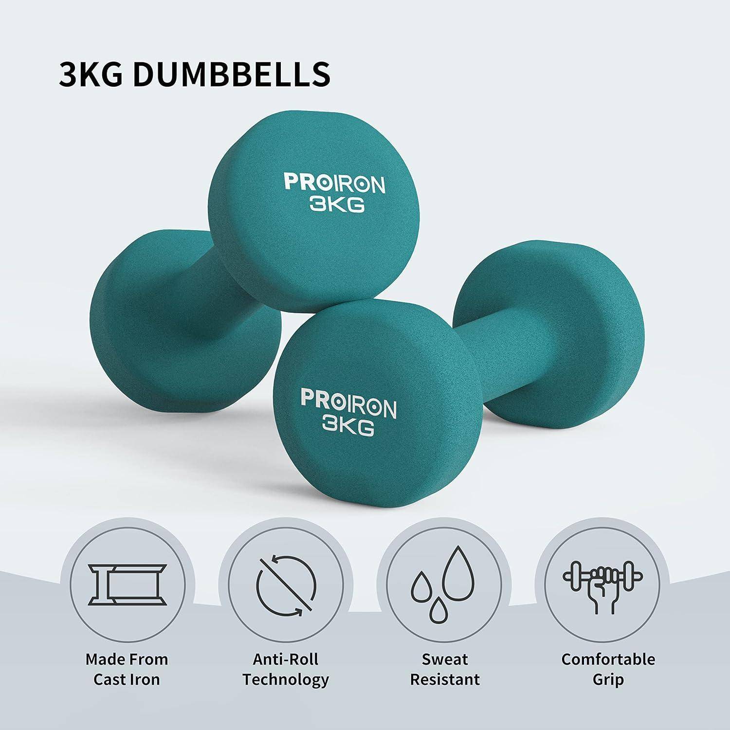 Neopren Kurzhanteln Set Frauen 2X3KG Gymnastik Yoga Pilates Kinder
