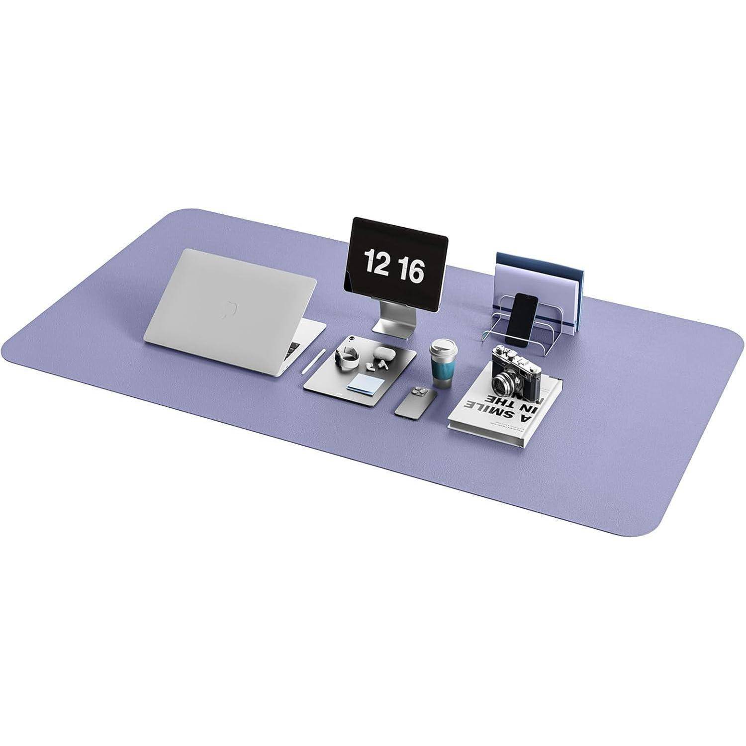 Schreibtischunterlage Mauspad Leder Wildleder 120x60cm Lavendel