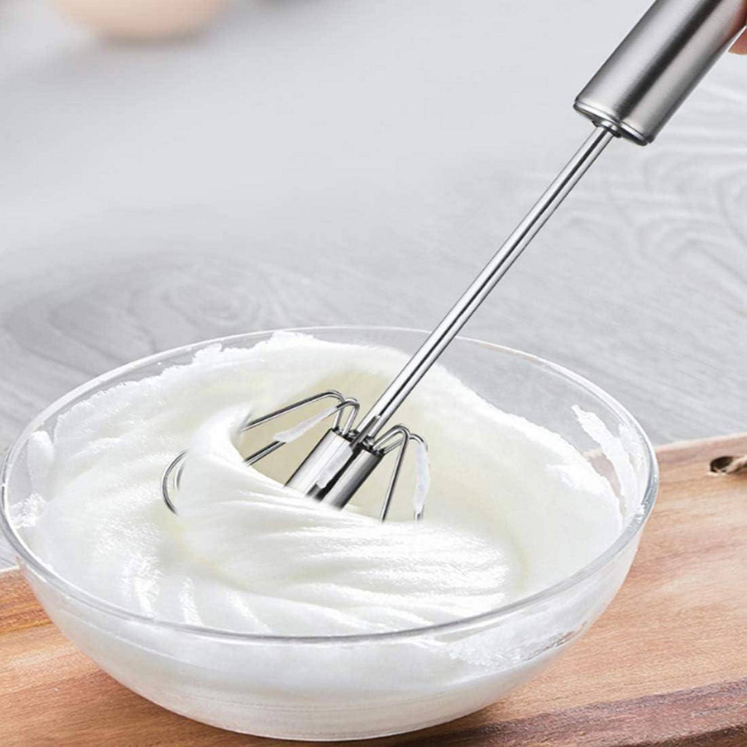 Schneebesen Mixer Edelstahl Push Rührer Milchaufschäumer Mischgerät