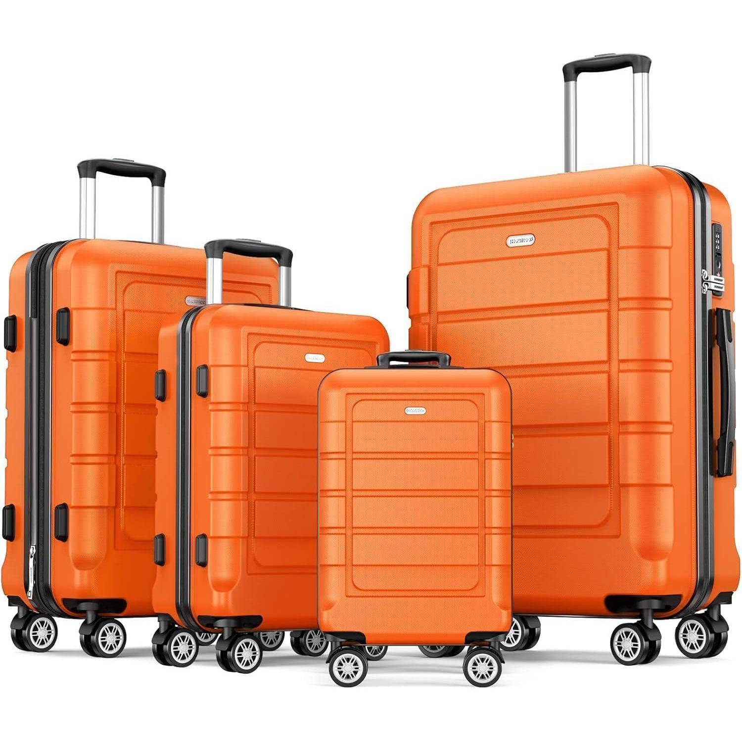 Kofferset 4tlg Hartschale Leicht ABS PC Erweiterbar TSA Handgepäck