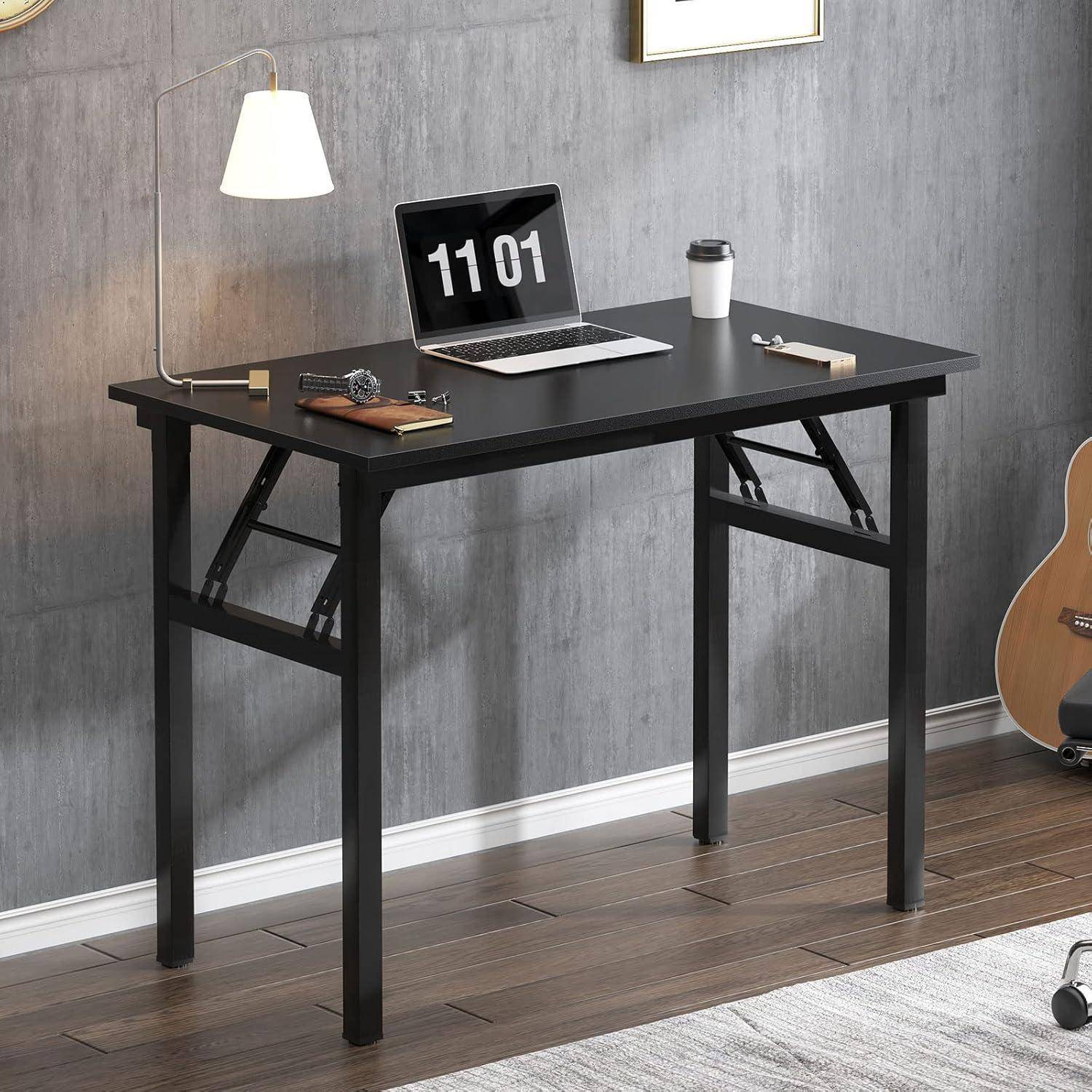 Klapptisch Computertisch 80x40x75cm Schwarz Büroarbeitsplatz Home
