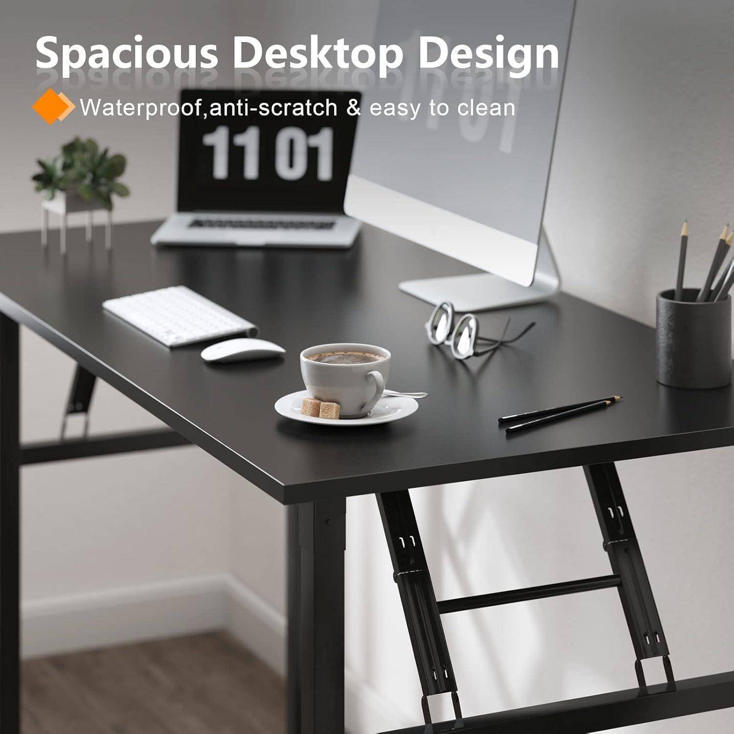 Klapptisch Computertisch 80x40x75cm Schwarz Büroarbeitsplatz Home