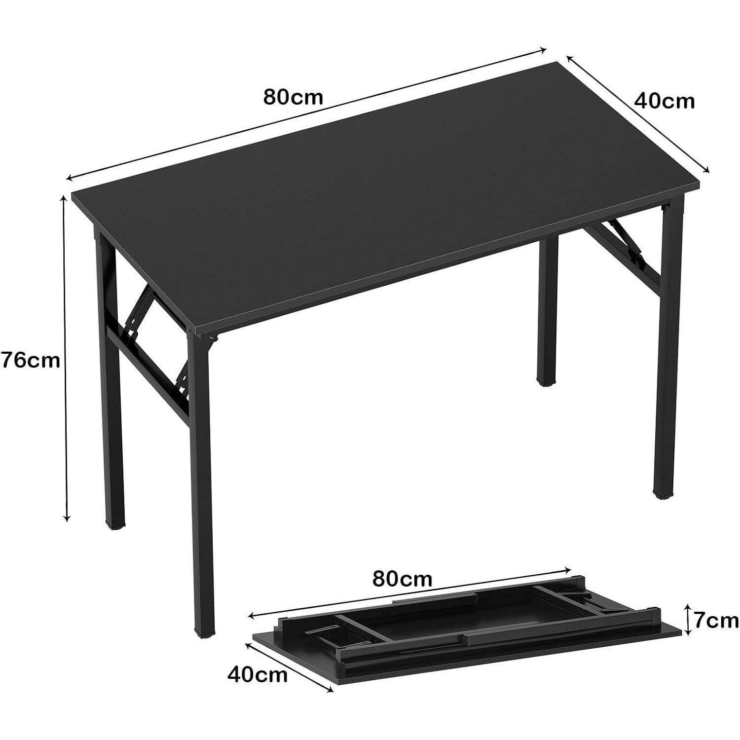 Klapptisch Computertisch 80x40x75cm Schwarz Büroarbeitsplatz Home