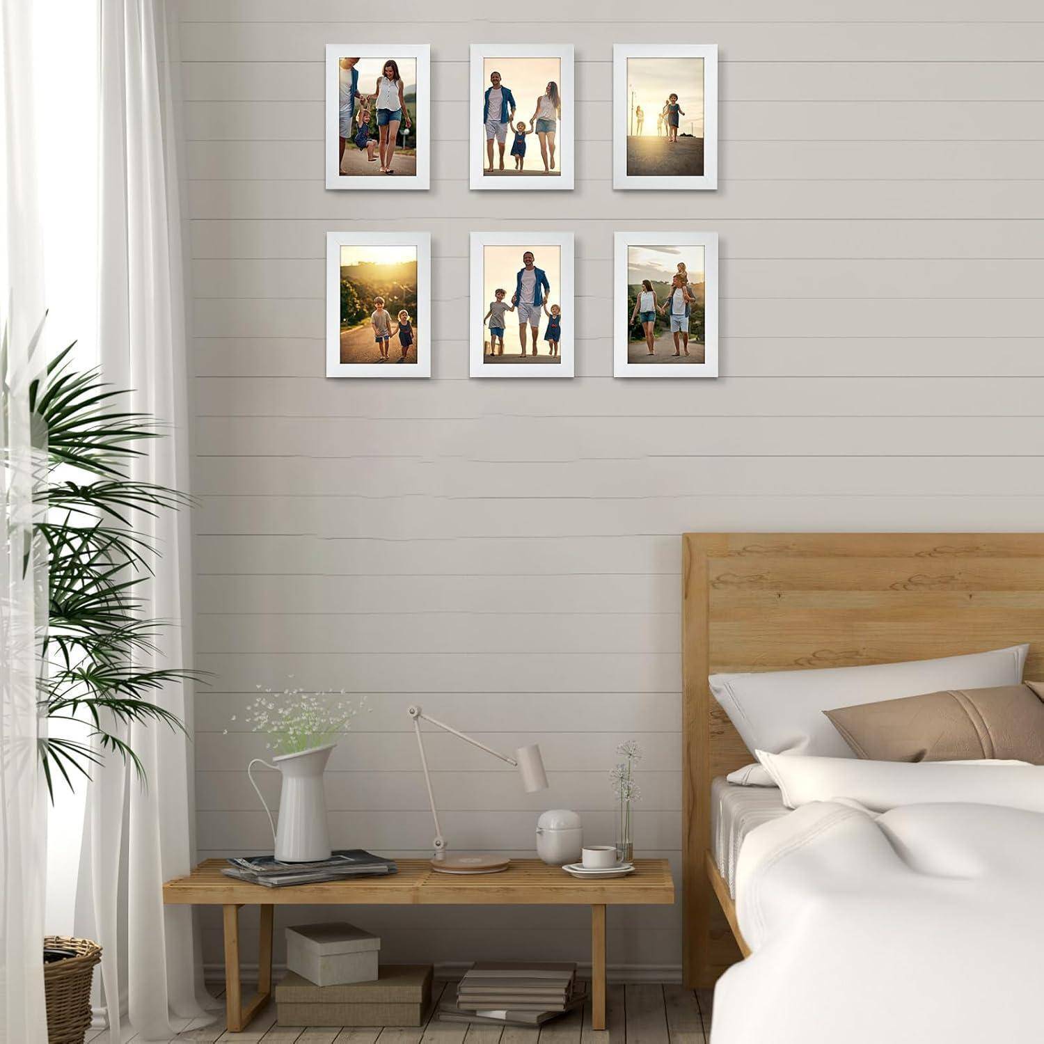 Bilderrahmen 15er Set 10x15 MDF Collage Fotos Wand Tisch 10x15cm Weiß