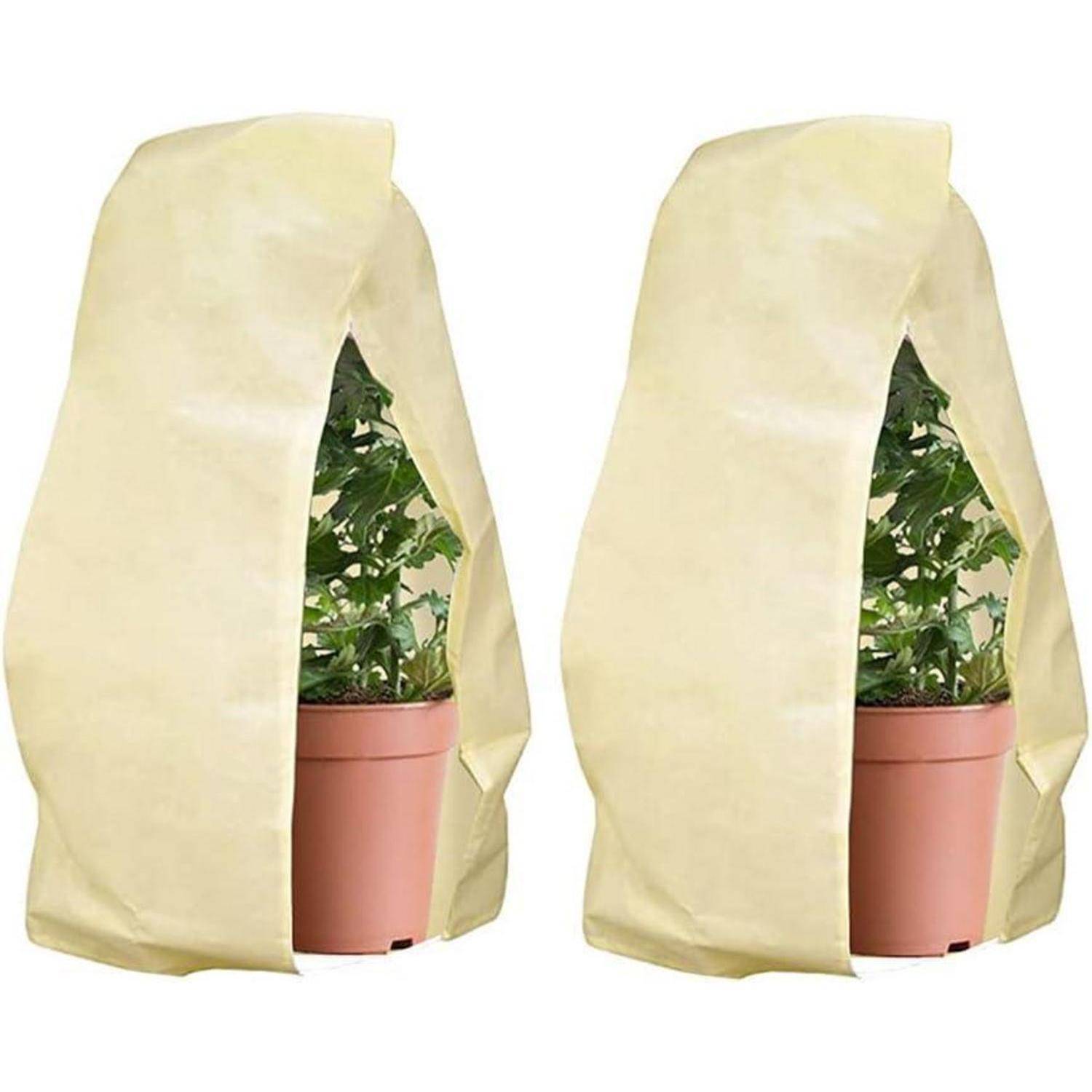 Winterschutz Pflanzen Haube Zelt Reißfest 80x120cm beige 2 Stück