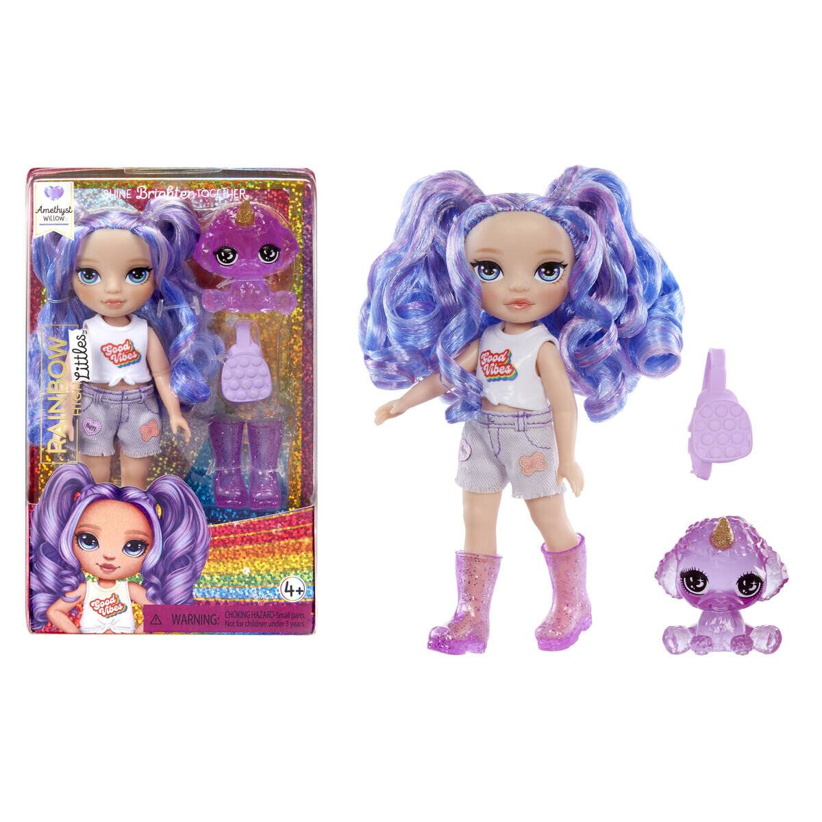 Mga Rainbow High Littles Dolls- Amethyst (Purple)