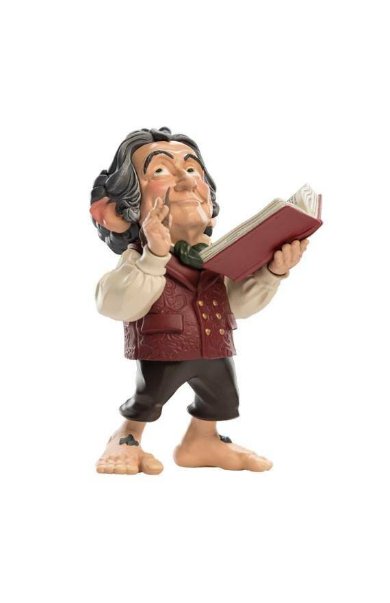 Eine comichafte Figur mit großen Ohren und langen Haaren hält ein offenes Buch und scheint mit einer ausdrucksstarken Geste laut vorzulesen.
