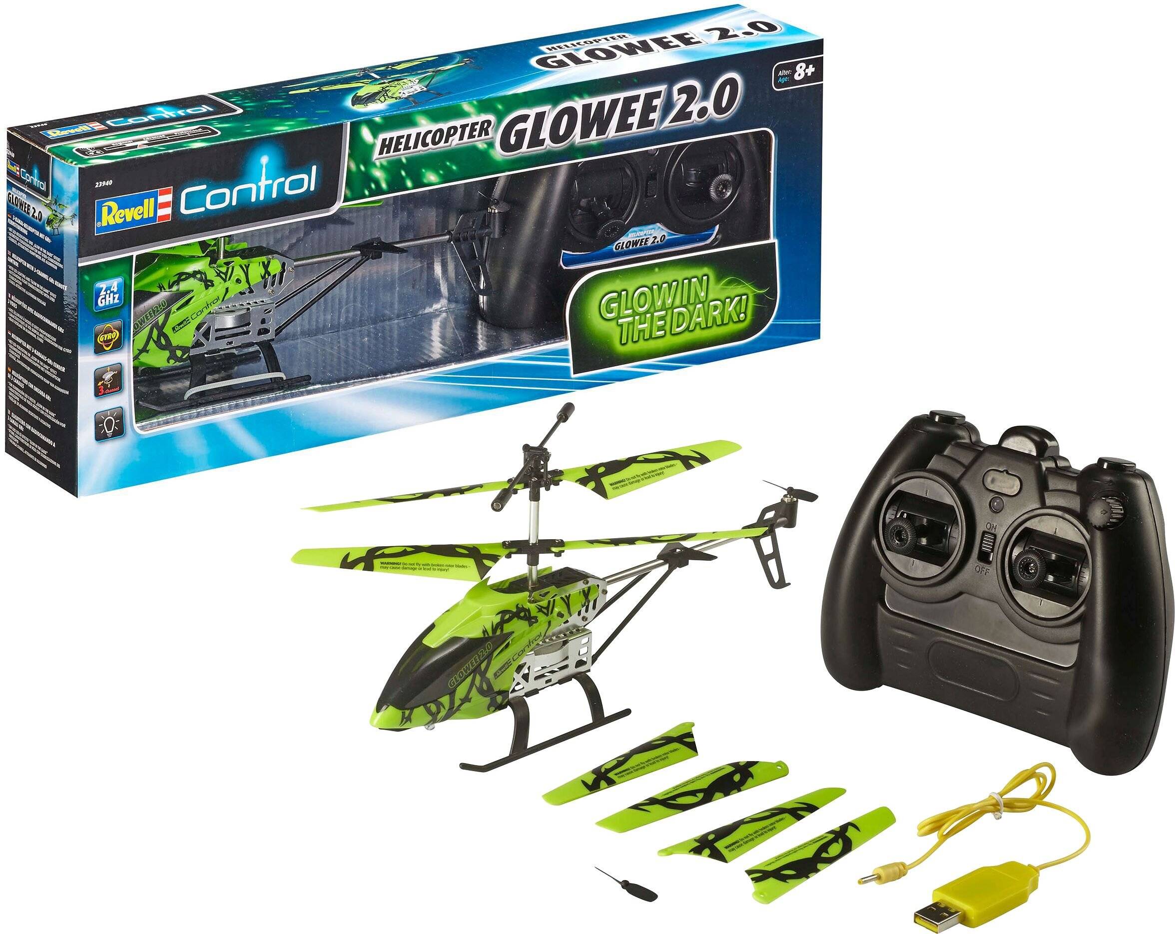 Revell Helicopter GLOWEE 2.0, RC (grÃ ¼ n/schwarz)