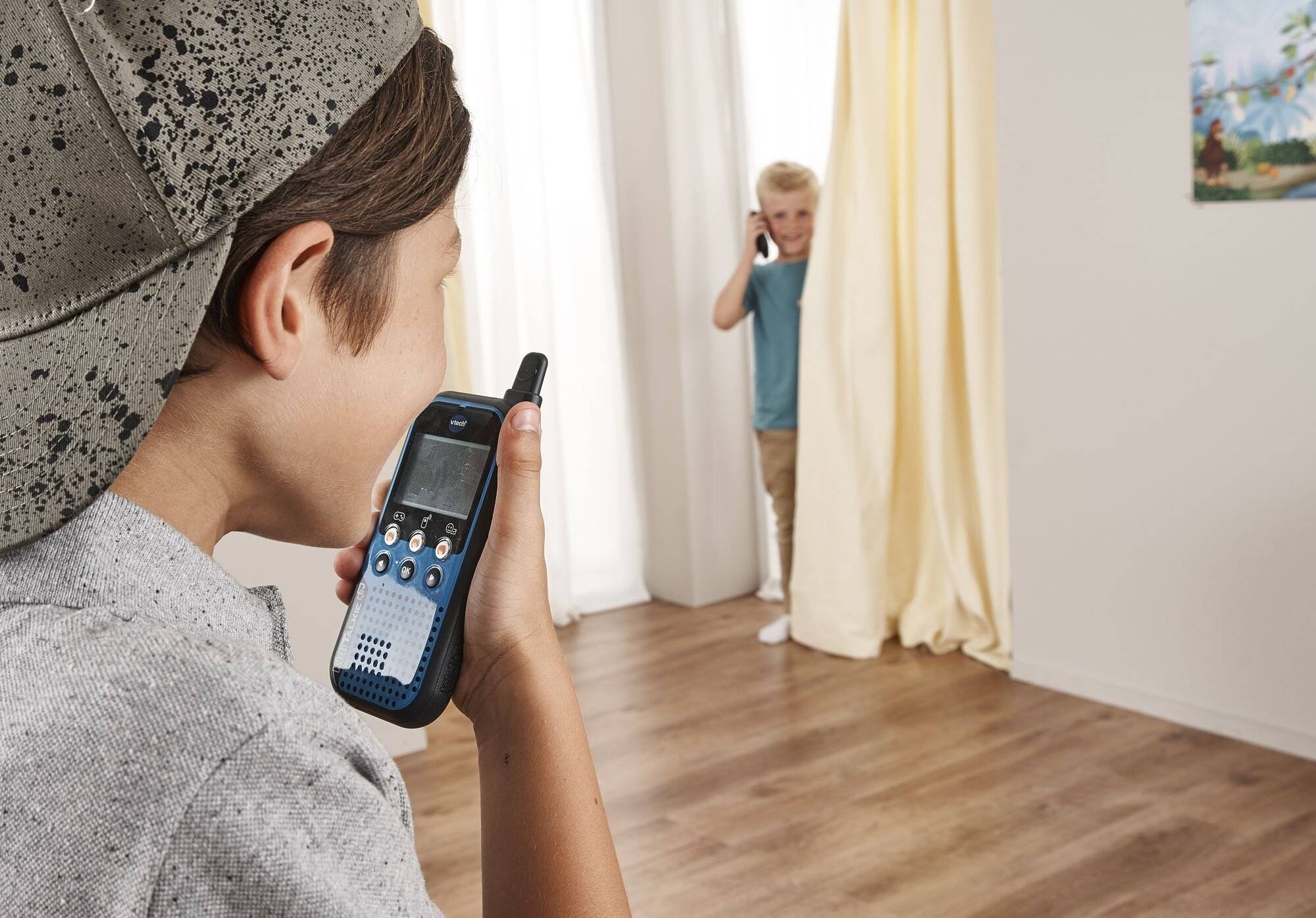 VTech Kidi Talkie, Walkie-Talkie (blau/gelb, 2 StÃ ¼ ck)