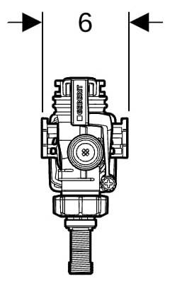Geberit Typ 383 Füllventil, WA seitlich 3/8", Nippel aus Messing, für UP-SPK