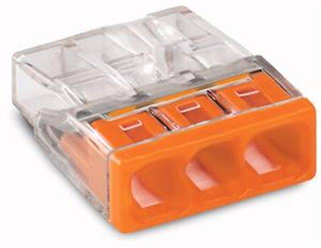 WAGO Steckklemme COMPACT 2273-203 3 x 0,5 - 2,5mm² transp./orange VE100