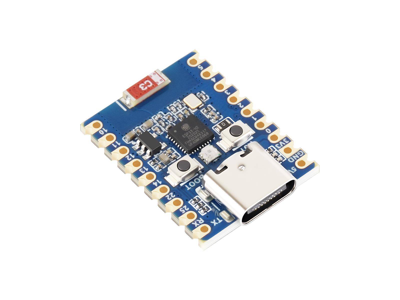 Waveshare ESP32-H2 Mini Dev Board, 96MHz, 4MB Flash, BLE, Zigbee Thread, USB-C - Auswahl: Ohne Header