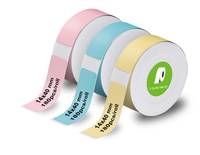 Olympia Etikettenrolle für Etikettendrucker pink blau gelb