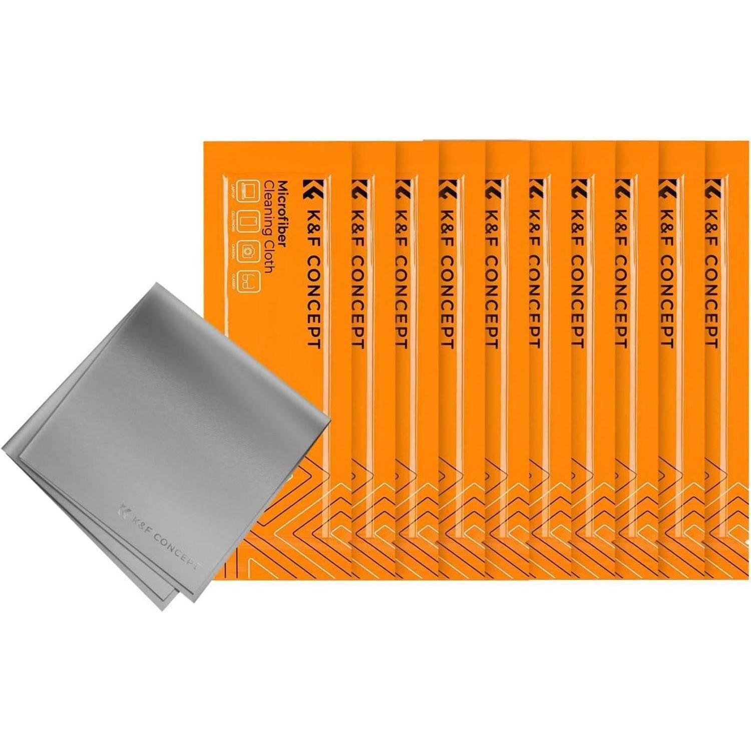 10 Stück Mikrofaser Reinigungstuch 15x15cm Einzelverpackung Grau