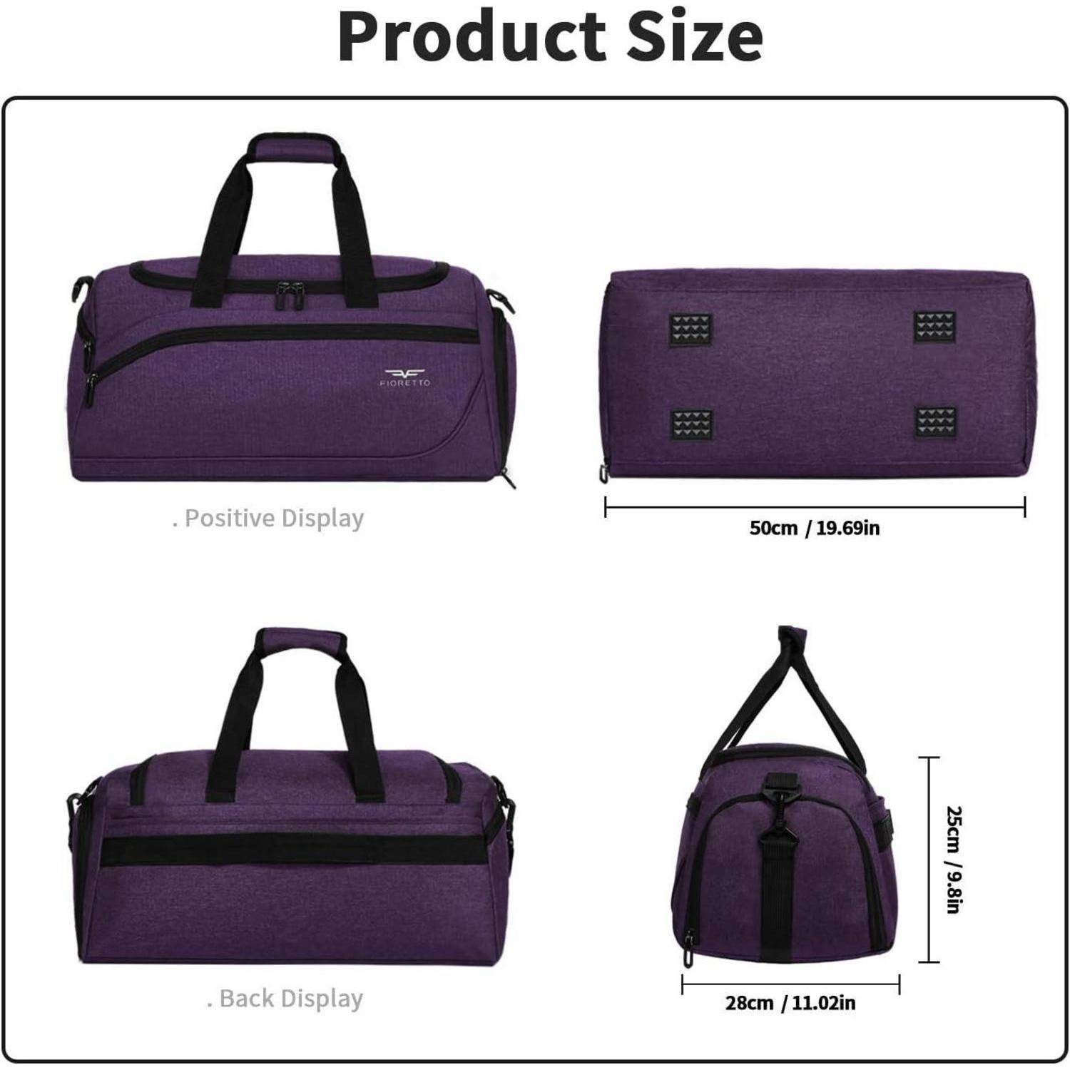 35L Sport- und Reisetasche für Damen und Herren mit Schuh- und