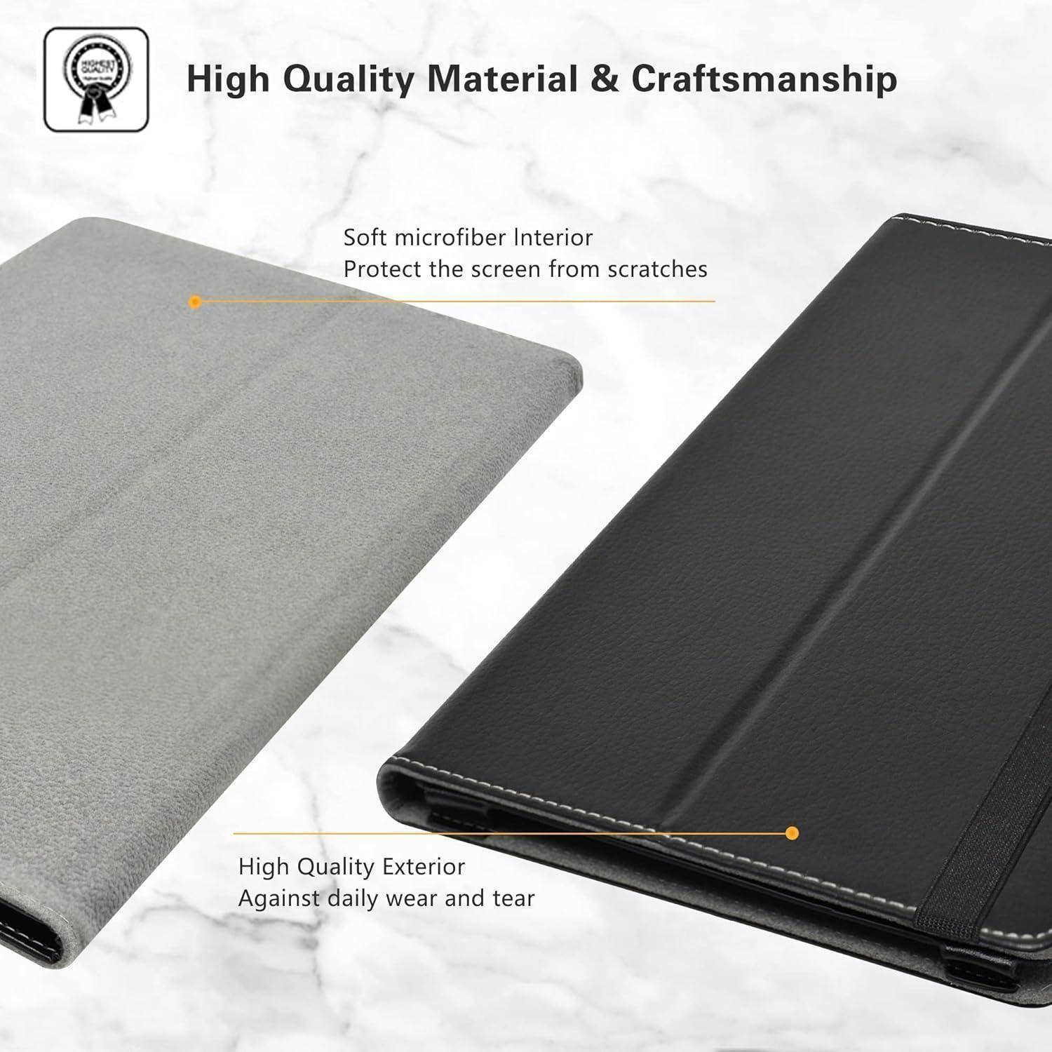 Hülle für TECLAST M40 Plus PU Leder Case Ständer Schwarz