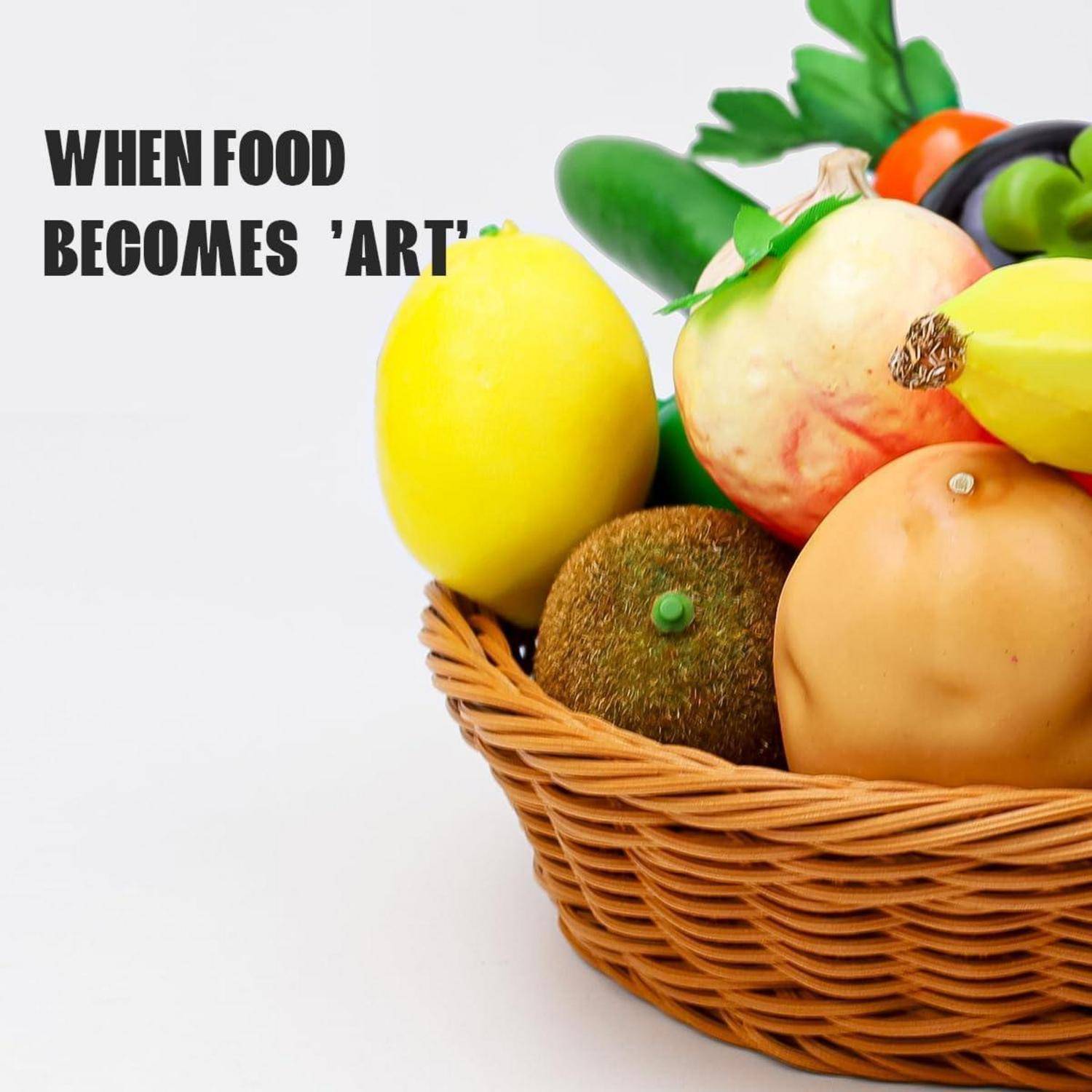 16-teiliges Gefälscht Realistisch Gemüse Früchte Set Dekoration