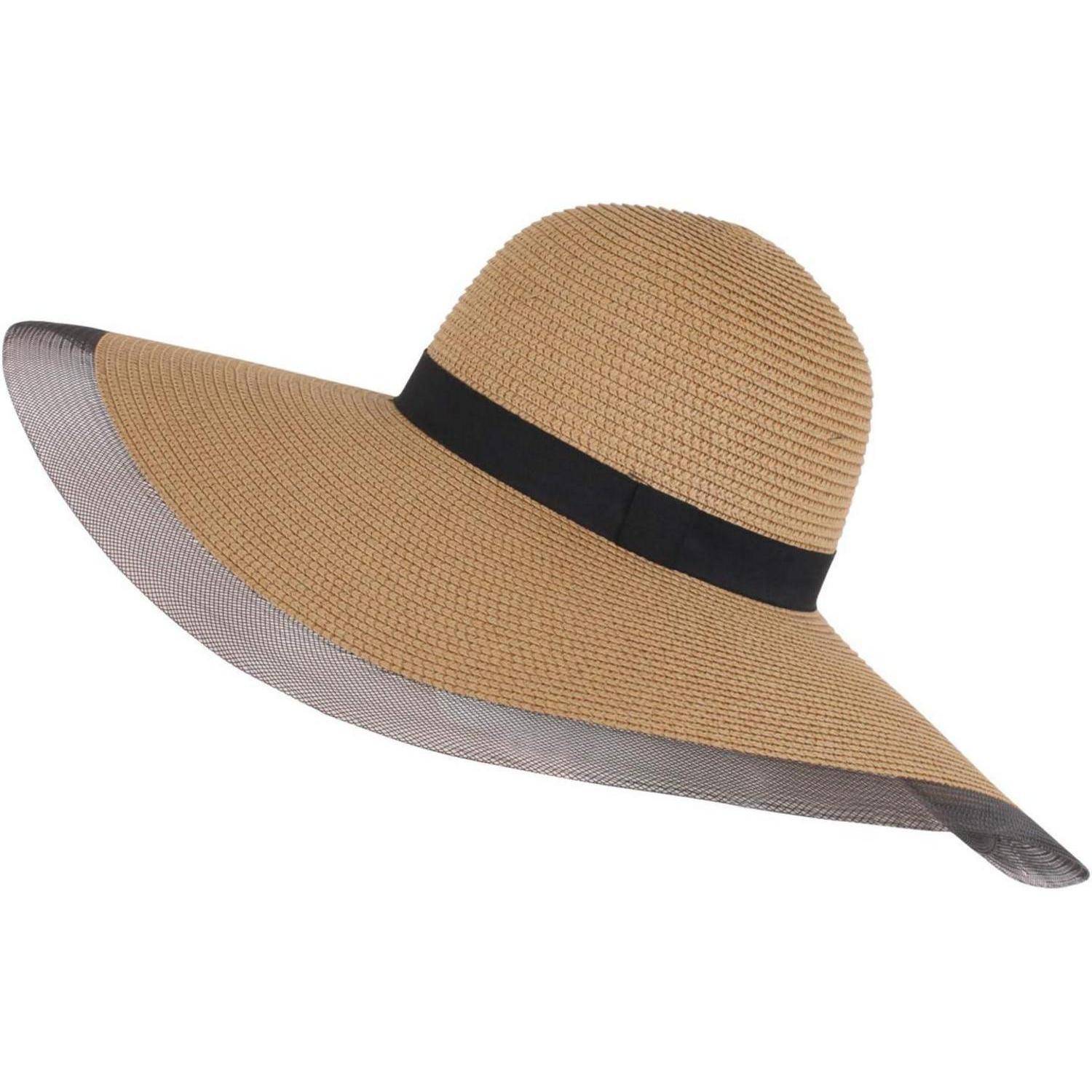 Schlapphut Damen Schleife Krempe faltbar Einheitsgröße Stil E Khaki