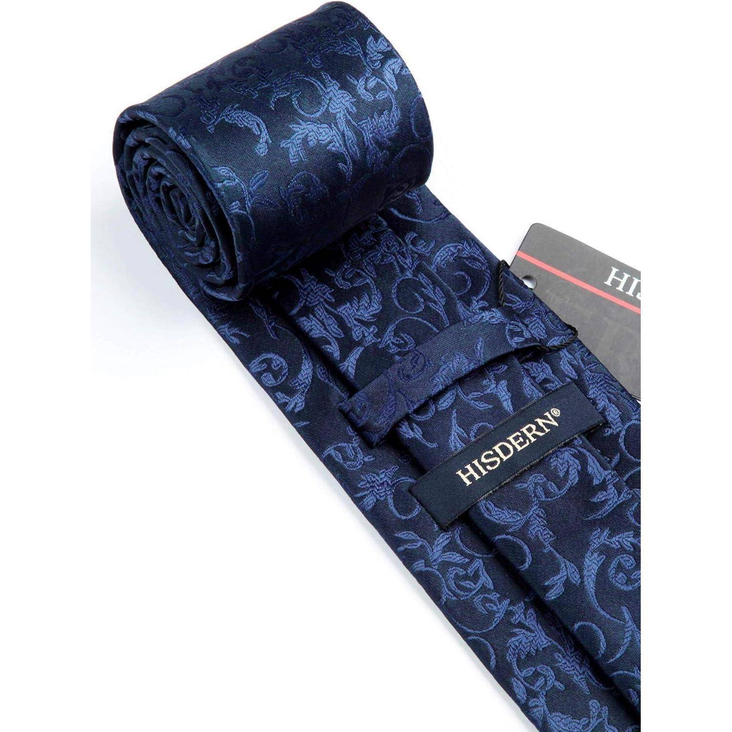 Krawatten Herren Hochzeit Set Einheitsgröße D-marineblau-6