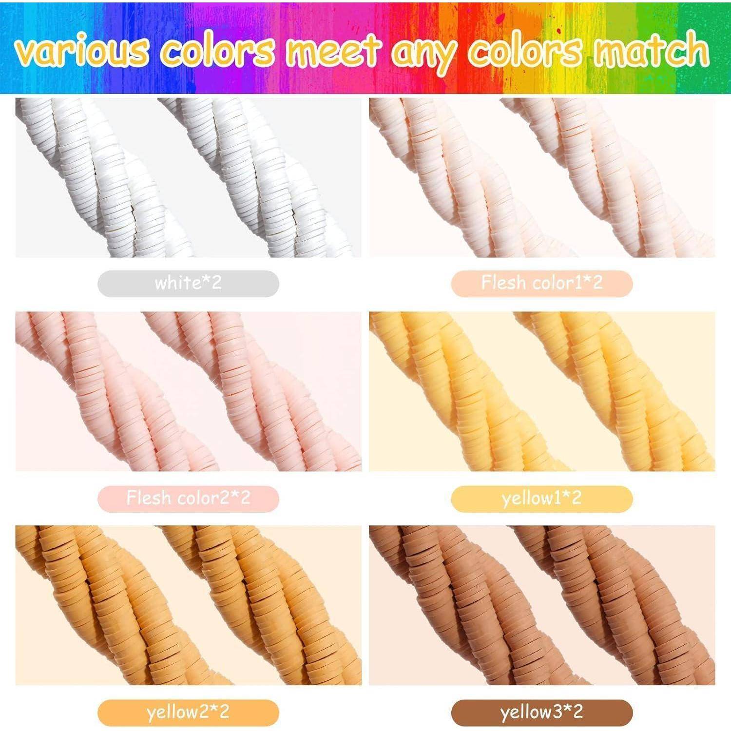 Perlen Heishi Clay 6mm 4200 Stück Set Halskette Armband E