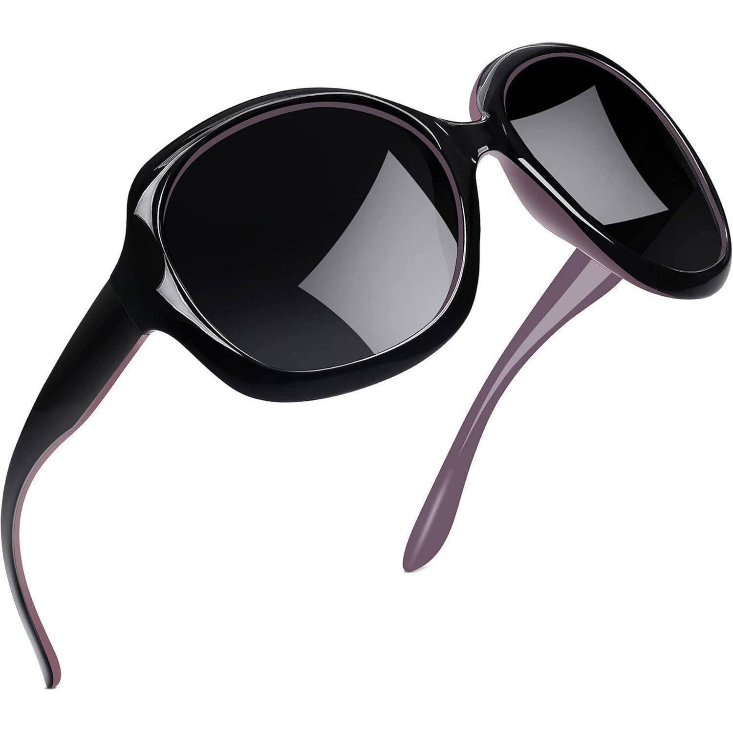 Sonnenbrille Damen Übergroße B03-schwarz Lila Schwarz Wie die Bilder