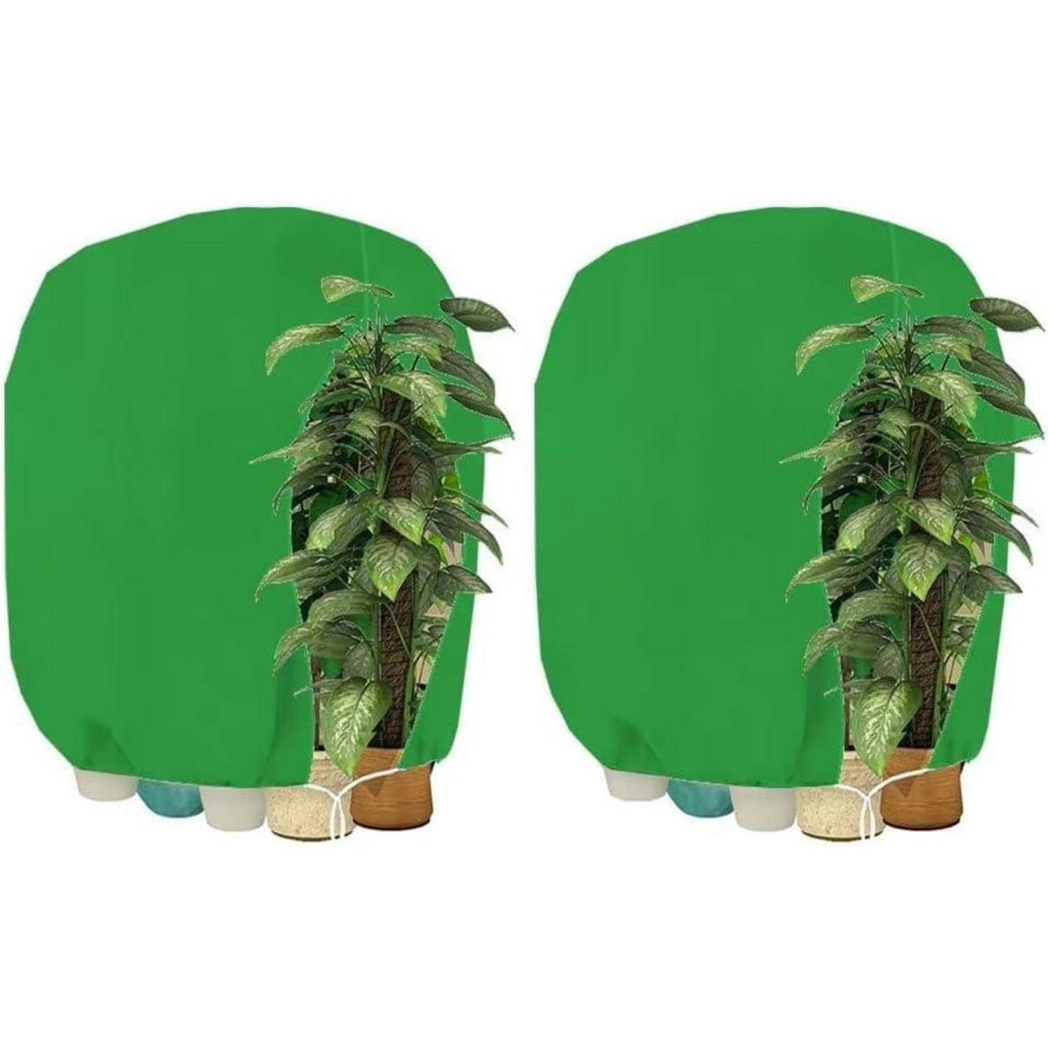 Pflanzenabdeckung Winterschutz Reißverschluss 160x240cm Grün-2 Stück