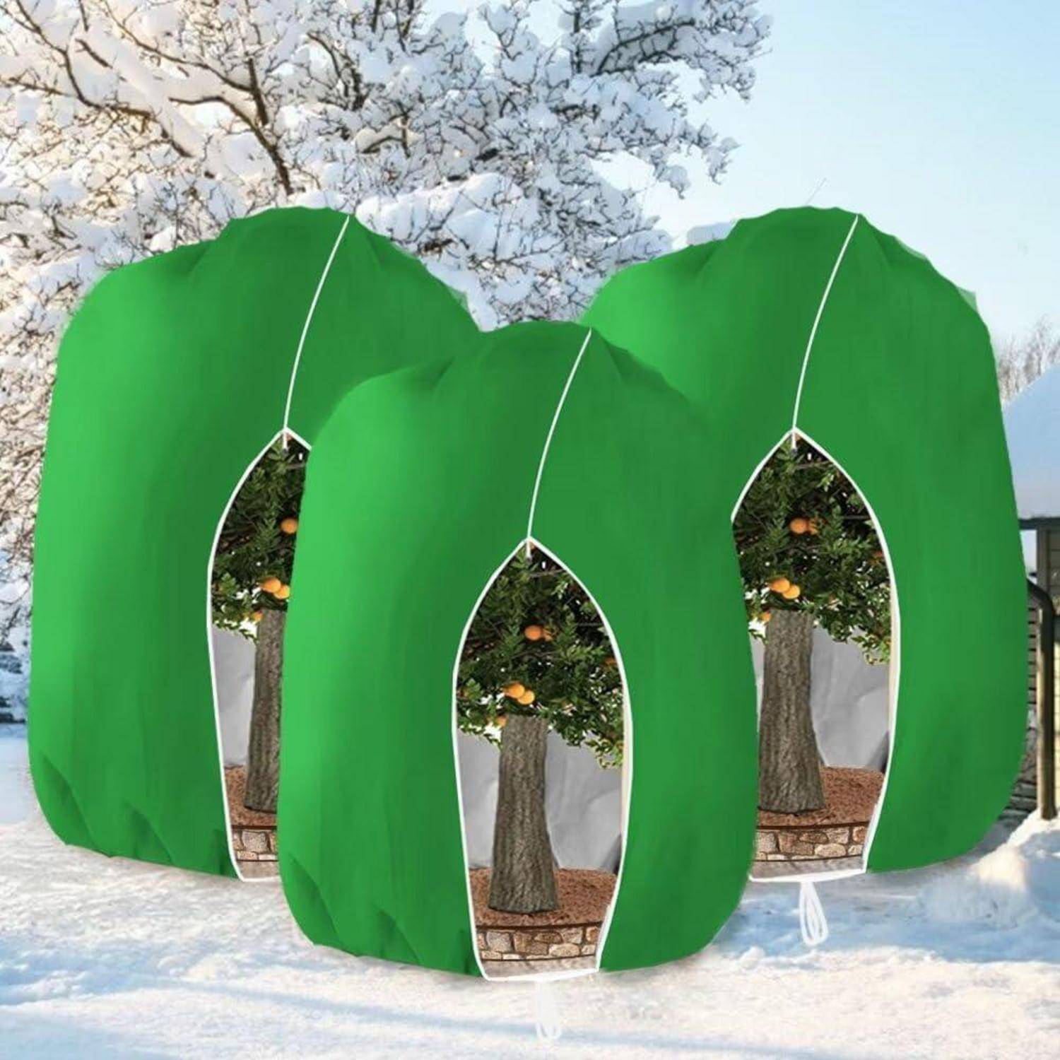 Winterschutz Pflanzen Frostschutz Pflanzenhaube 250x360cm Grün-3 Stück