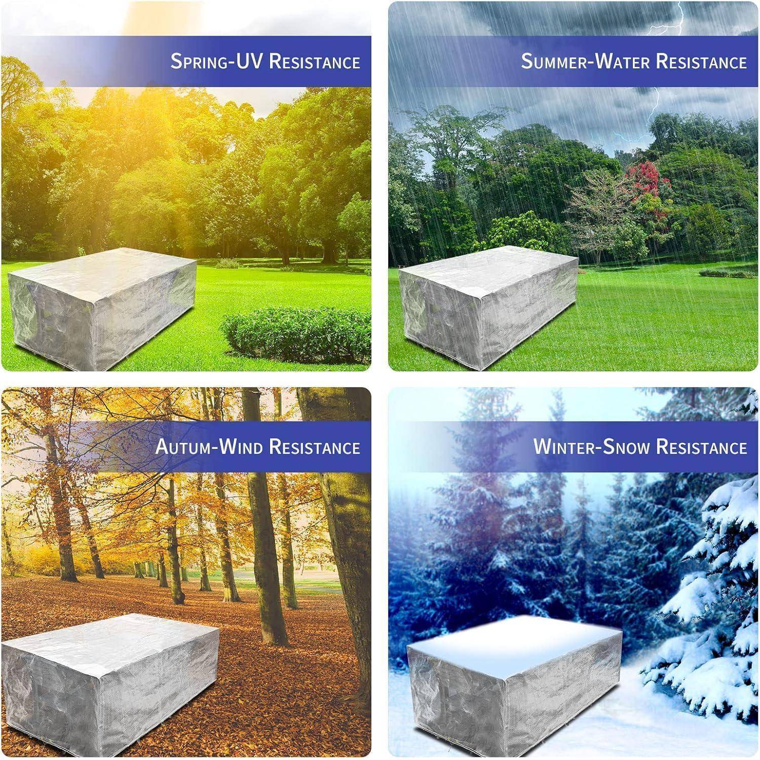 Abdeckung Gartenmöbel wasserdicht UV Schutz 193x136x88cm Transparent