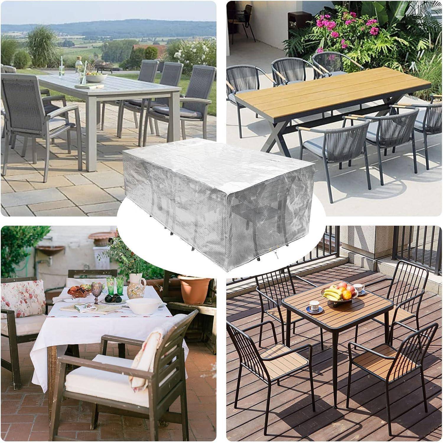 Abdeckung Gartenmöbel wasserdicht UV Schutz 193x136x88cm Transparent