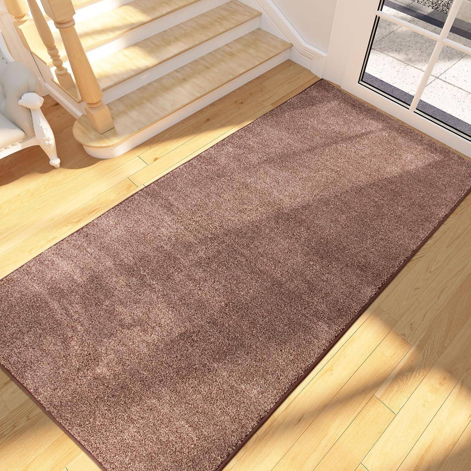 Schmutzfangmatte innen rutschfest 80 x 178 cm Rechteckig Braun