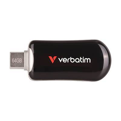USB-Stick 64GB Verbatim 3.2 Typ C Plectra Flash Drive black Eingabe / Ausgabe