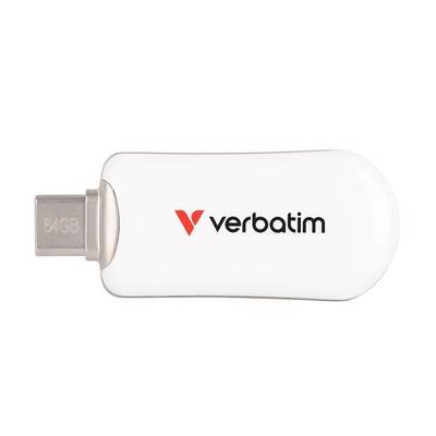 USB-Stick 64GB Verbatim 3.2 Typ C Plectra Flash Drive white Eingabe / Ausgabe