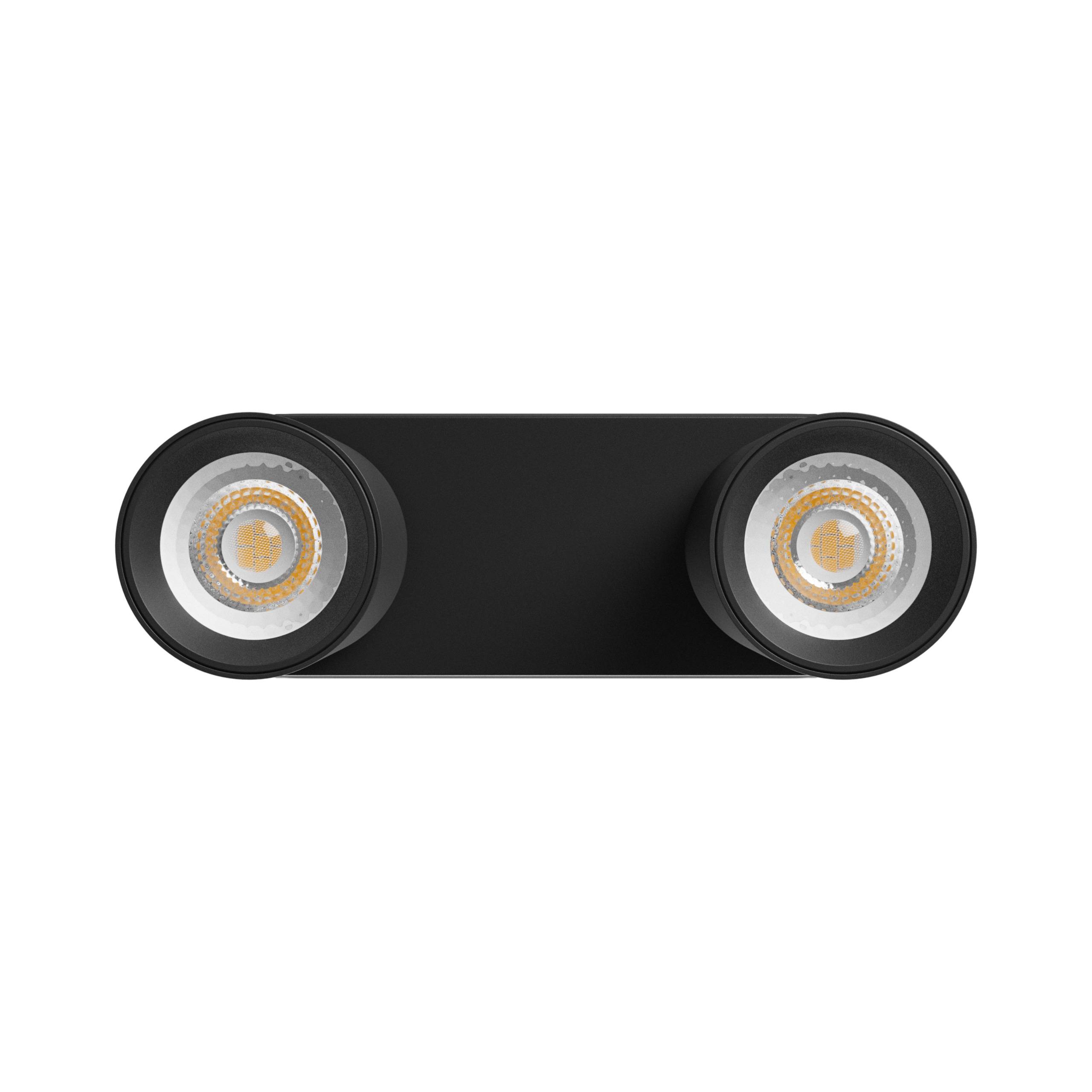 Spectrum LED MADARA ALTRO 2xGU10 Deckenleuchte 230V Aluminium IP20 Schwarz Aufbauleuchte