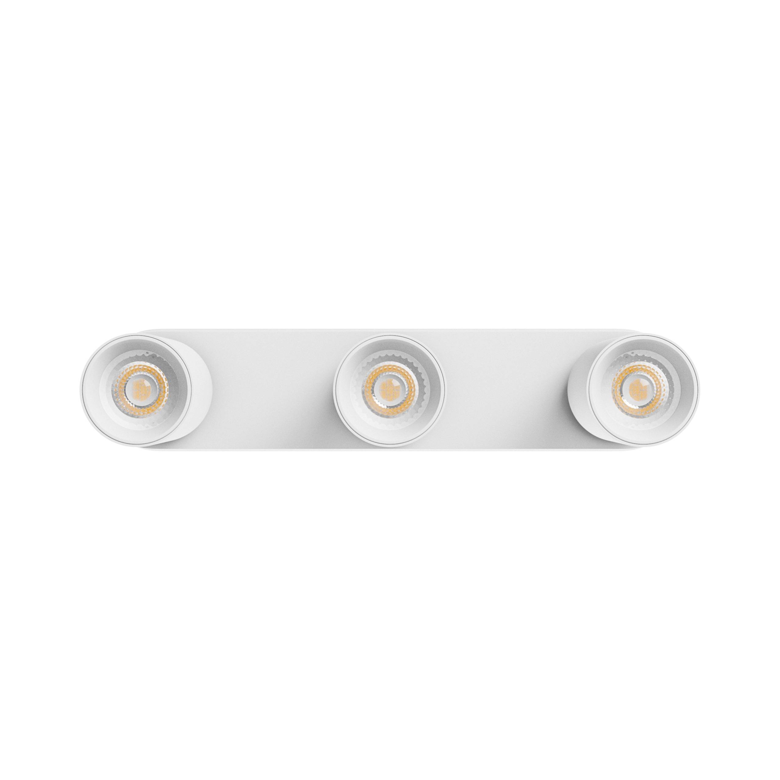 Spectrum LED MADARA ALTRO Deckenleuchte 3xGU10 Aluminium 230V IP20 Weiß Aufputz Innenbereich