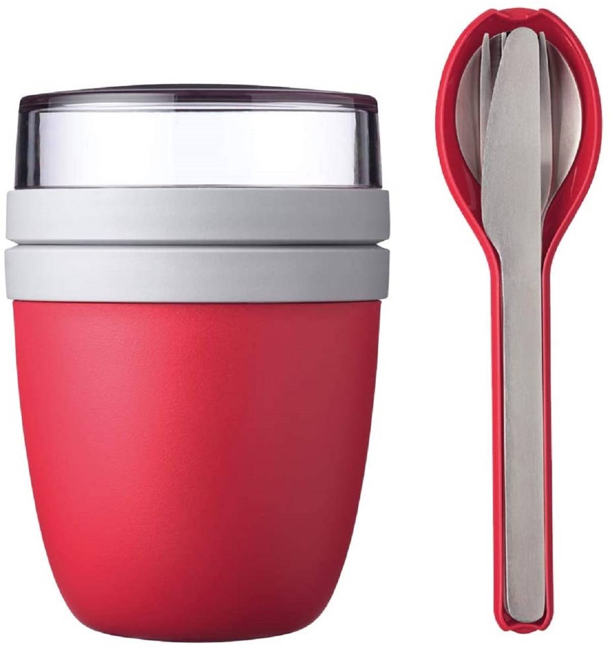 Mepal Lunchpot Plus Besteckset Frühstücksset to Go Becher (Nordic red)