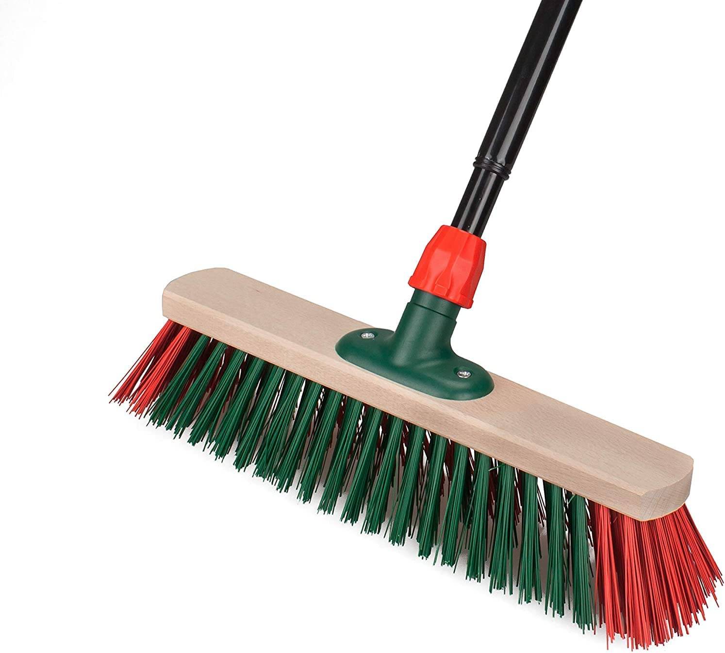 NEUSTANLO | Garten- & Straßenbesen | 40 cm | mit PVC-Beborstung | Teleskopstiel | Teleskopstange | Besen