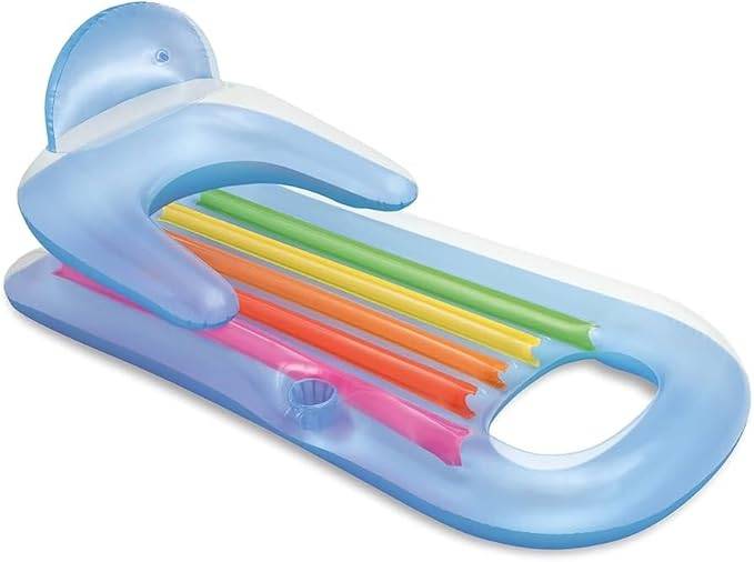 Intex | 58802EU Luftmatratze King Kool | Lounge Farbe: Blau | ideal für Strand und Badesee