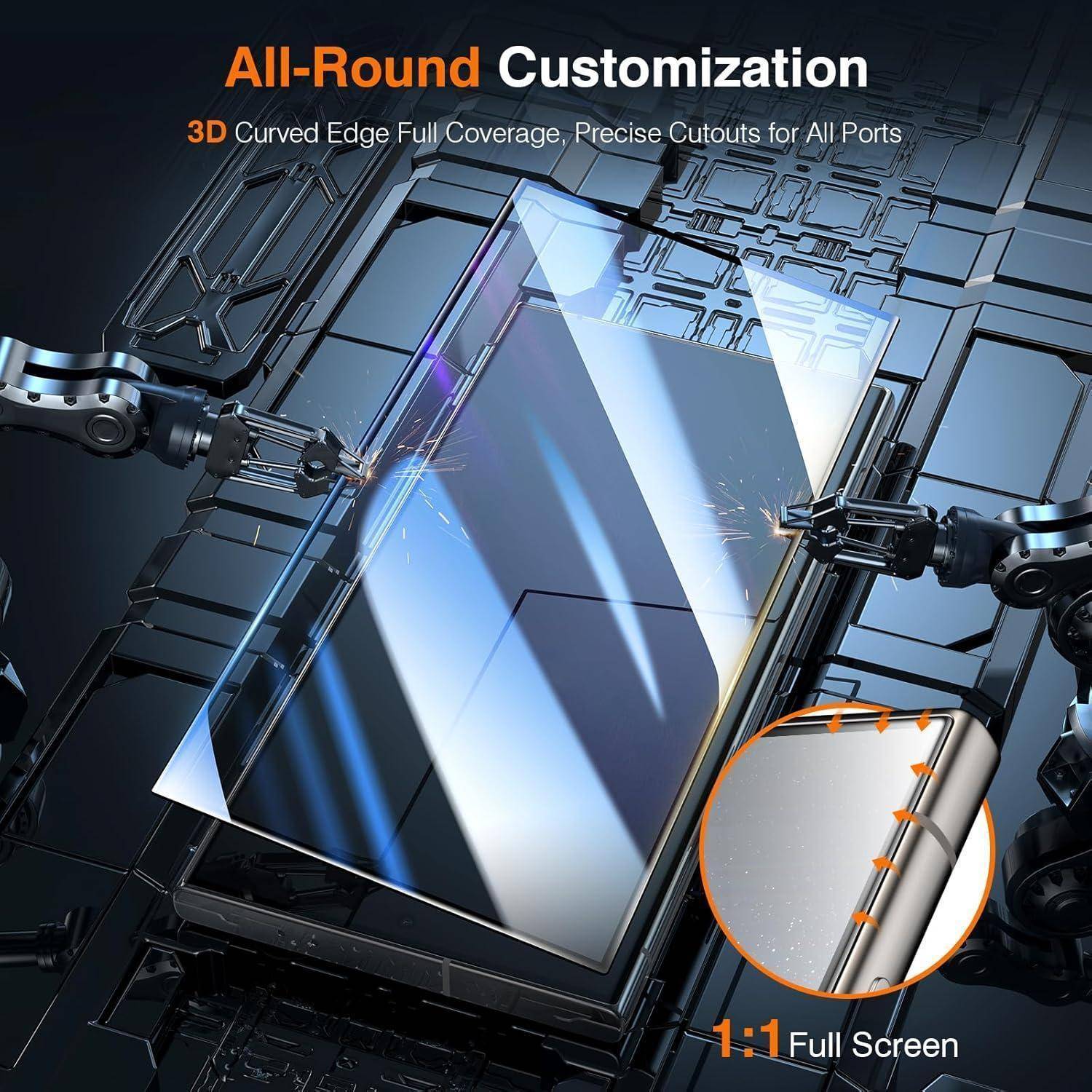 Panzer Schutz Glas Samsung Galaxy S24 Ultra 2er Pack HD Kratzfest