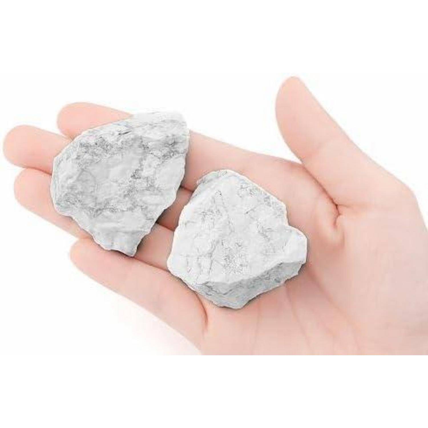 Große weiße Howlith Rohkristalle Naturstein 4.5-5.5 cm Reiki